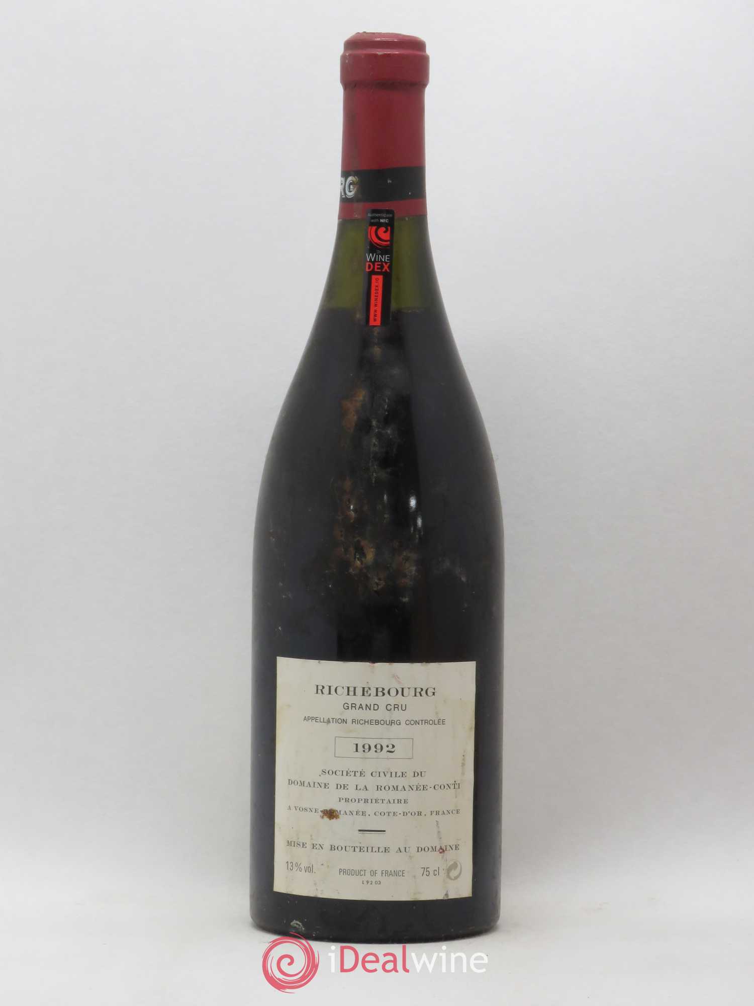 Richebourg Grand Cru Domaine de la Romanée-Conti 1992 - Lot de 1 bouteille - 1