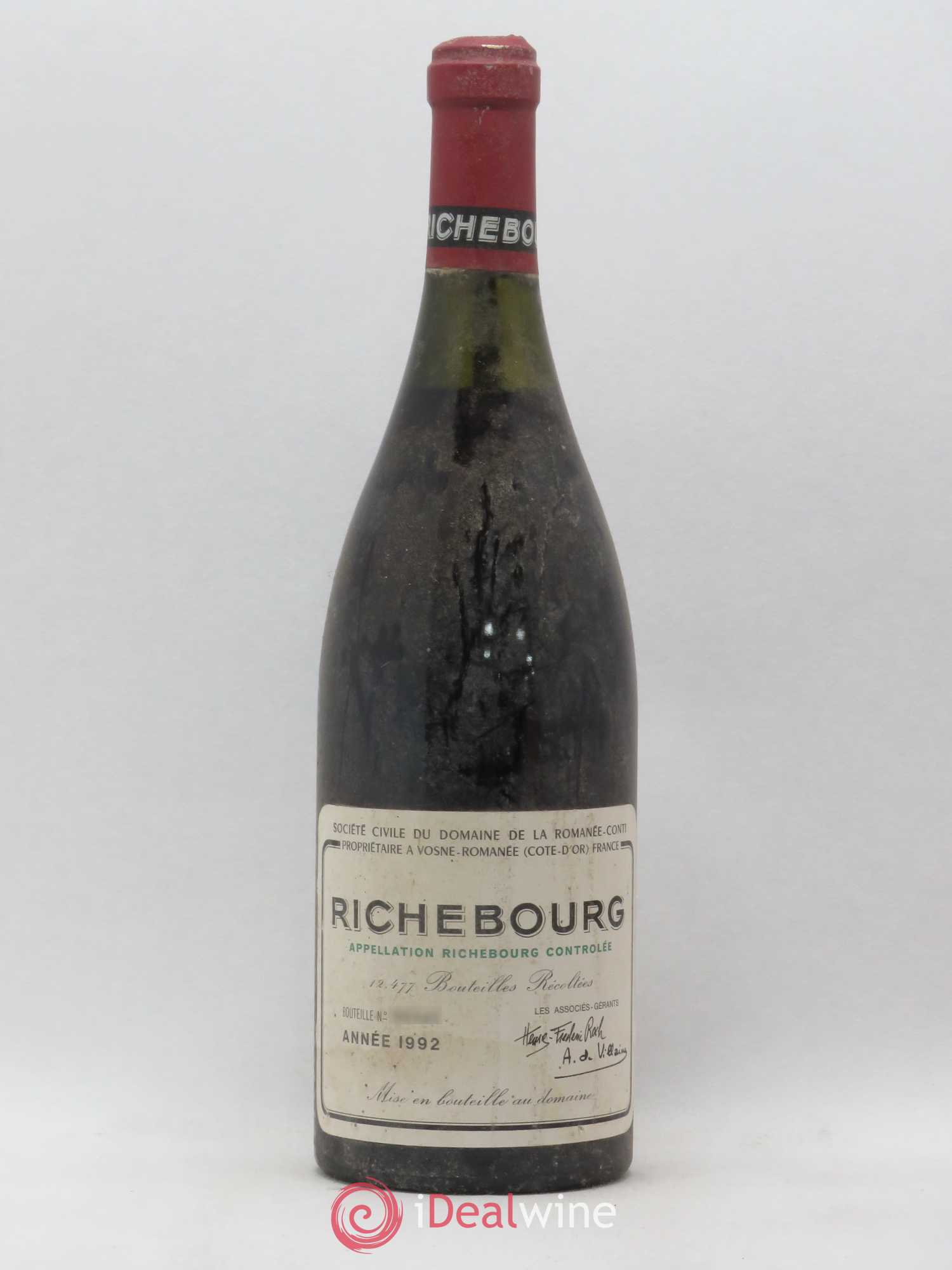 Richebourg Grand Cru Domaine de la Romanée-Conti 1992 - Lot de 1 bouteille - 0