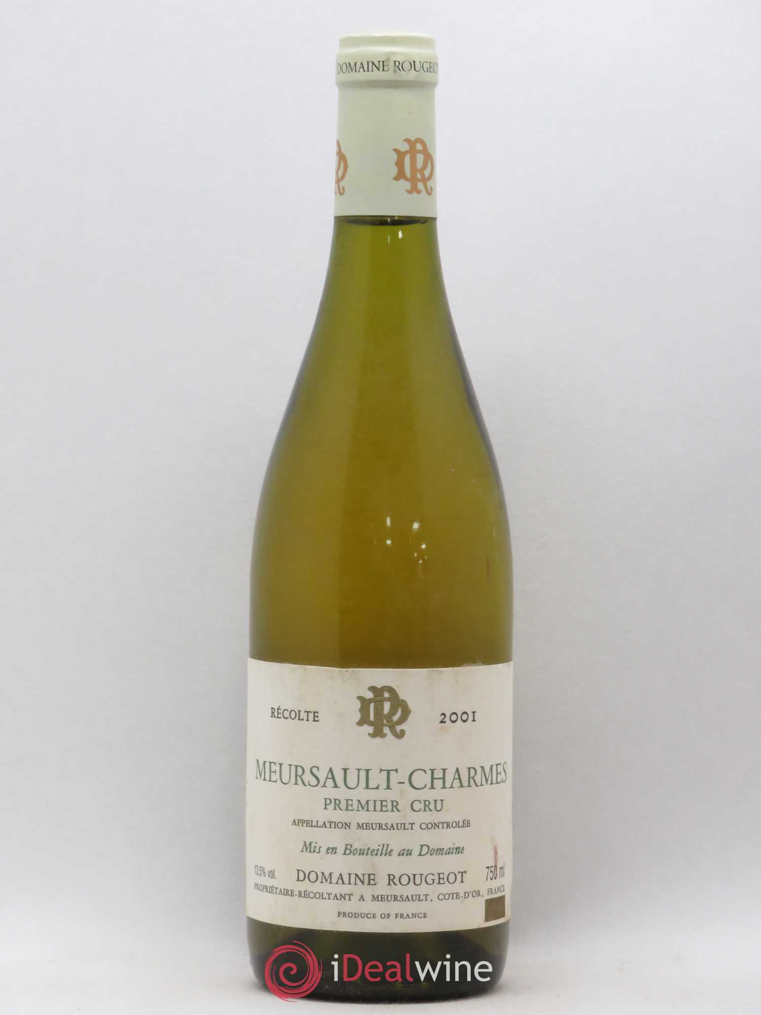 Meursault 1er Cru Charmes Domaine Rougeot 2001 - Posten von 1 Flasche - 0