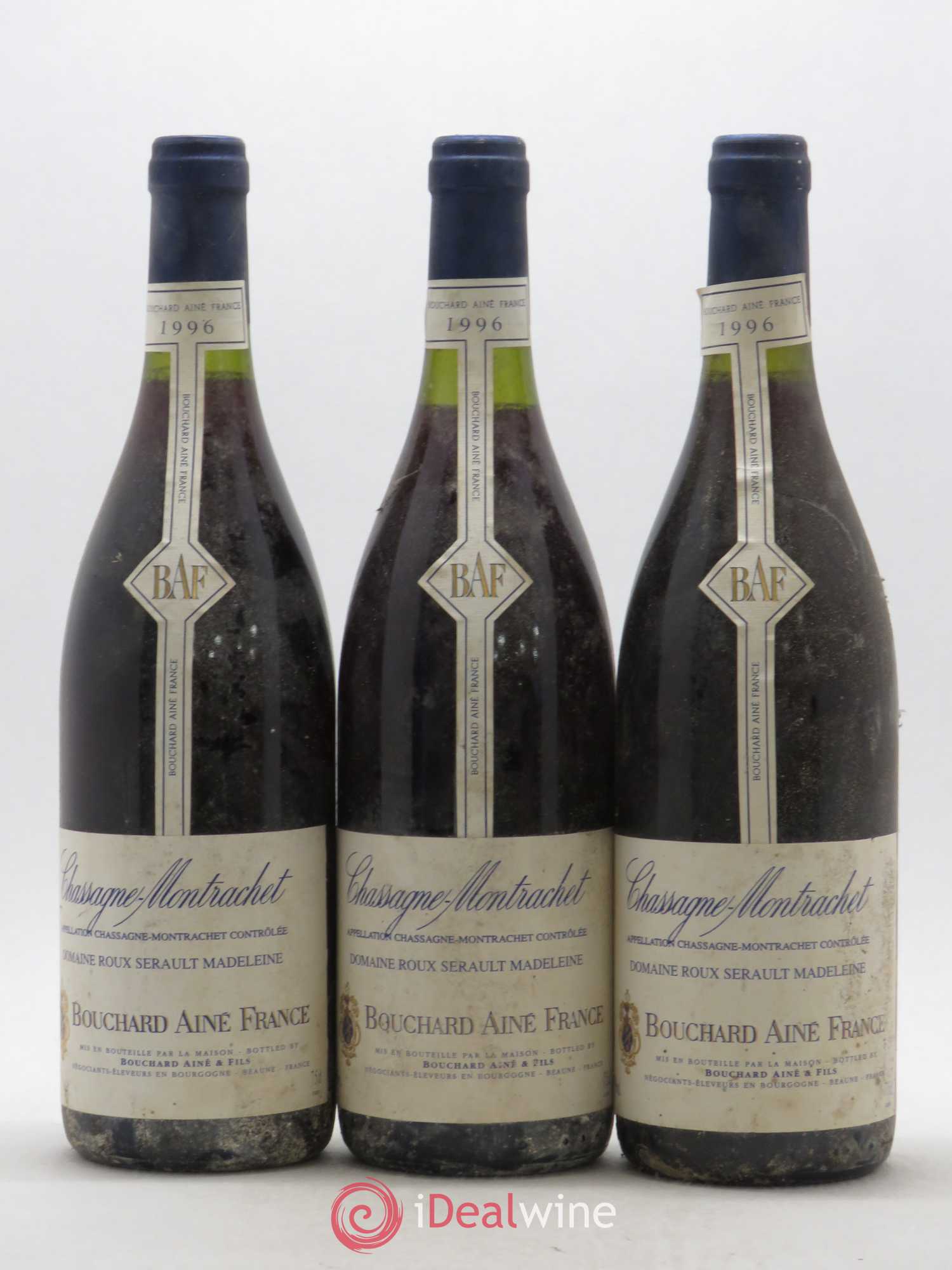 Chassagne-Montrachet Domaine Roux Serrault Madelain Bouchard Ainé 1996 - Posten von 3 Flaschen - 0