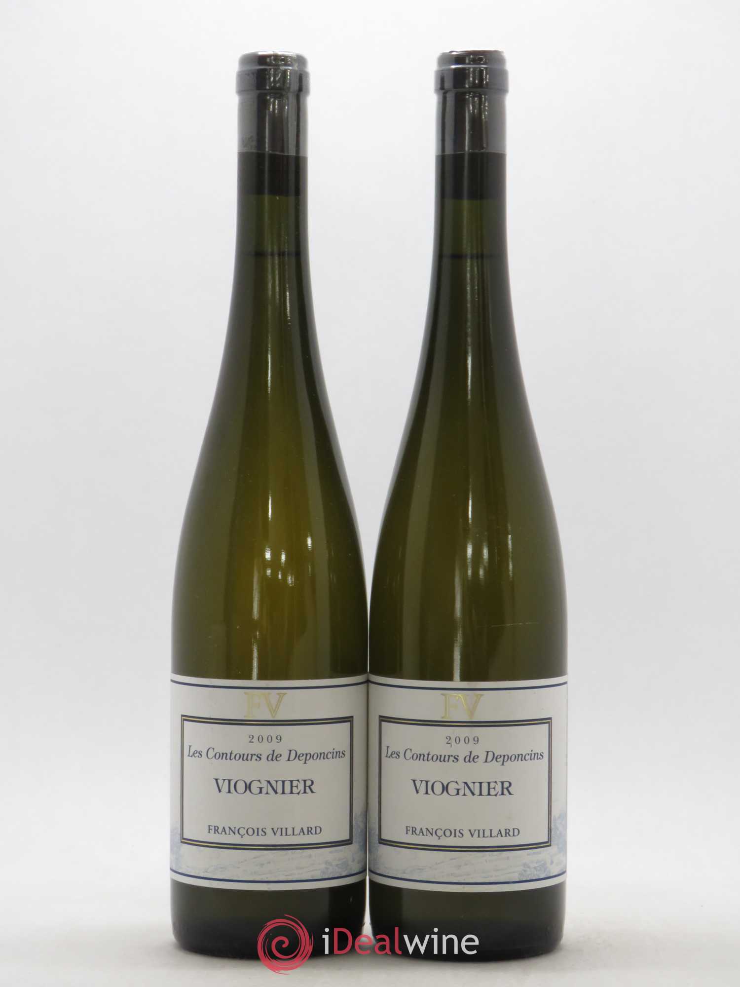 Collines Rhodaniennes Les Contours de Deponcins Viognier François Villard 2009 - Posten von 2 Flaschen - 0