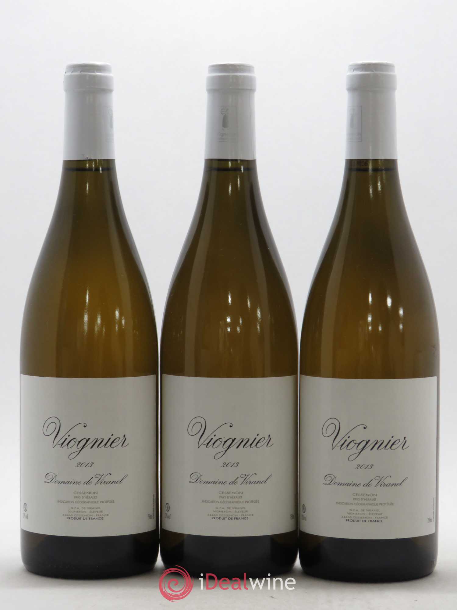 Pays d'Hérault Viognier Domaine de Viranel (sans prix de réserve) 2013 - Posten von 3 Flaschen - 0