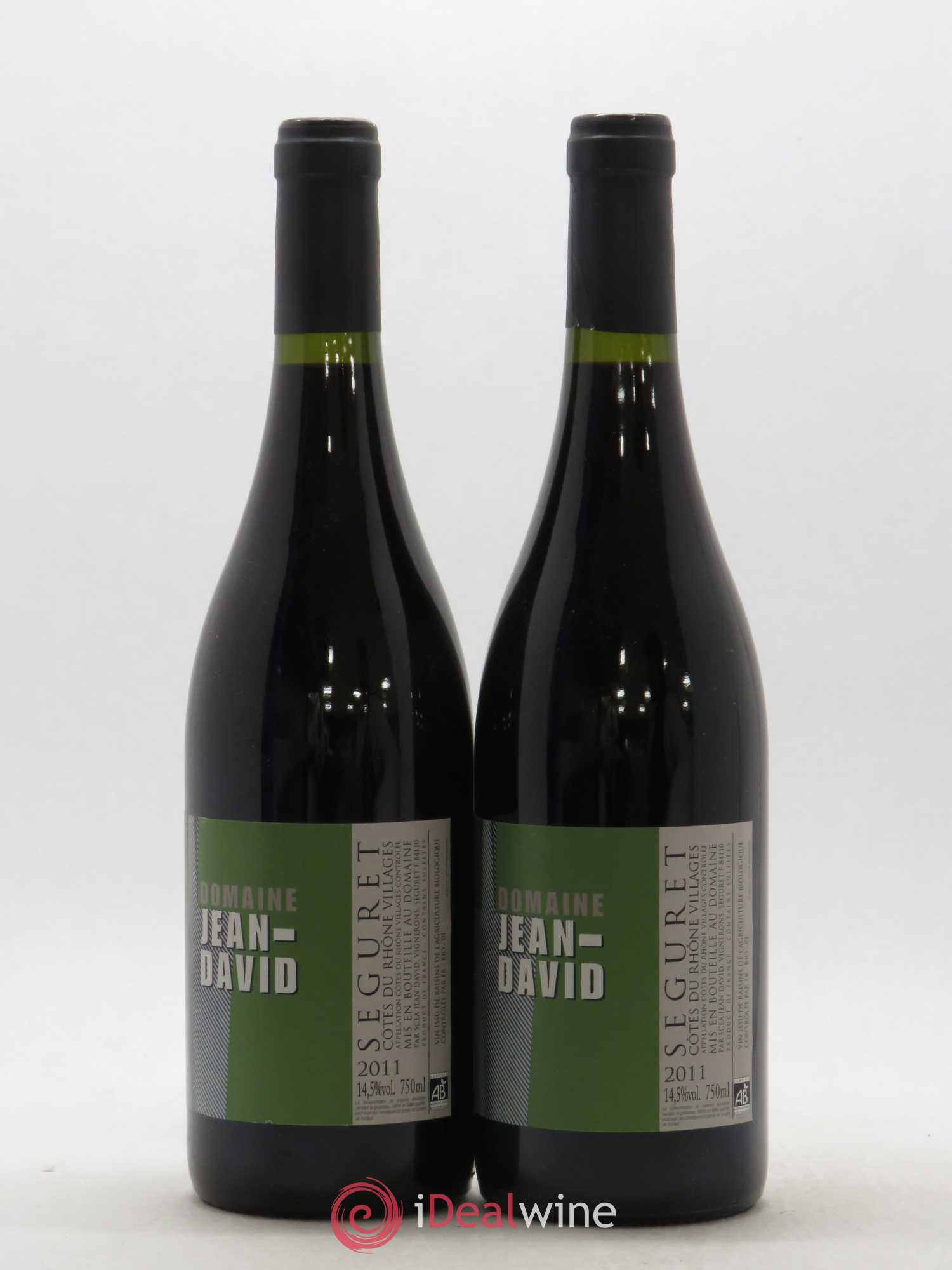 Côtes-du-Rhône Seguret Domaine Jean David 2011 - Posten von 2 Flaschen - 0