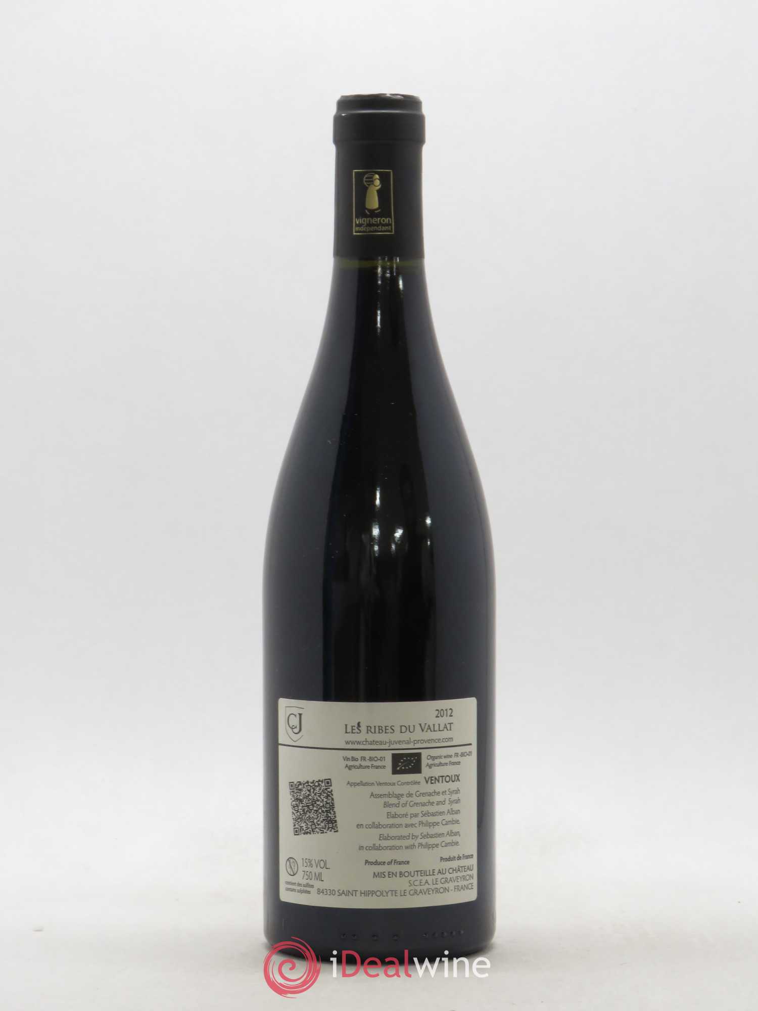 Ventoux (Côtes du Ventoux) Château Juvenal Les Ribes du Vallat (sans prix de réserve) 2012 - Lot de 1 bouteille - 1