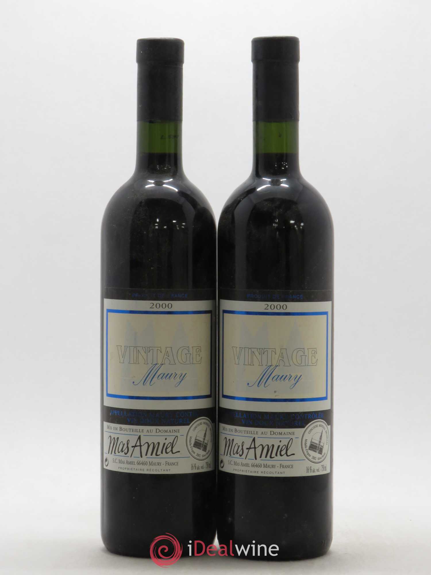 Maury Mas Amiel Vintage 2000 - Lot de 2 bouteilles - 0