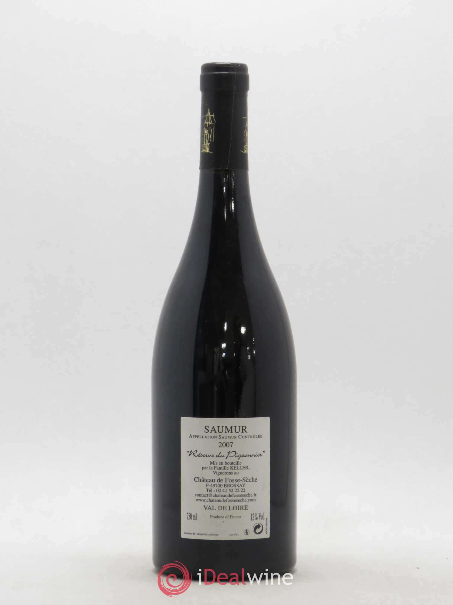 Vin de France (anciennement Saumur Puy-Notre-Dame) Réserve du Pigeonnier Château de Fosse-Sèche 2007 - Lot de 1 bouteille - 1