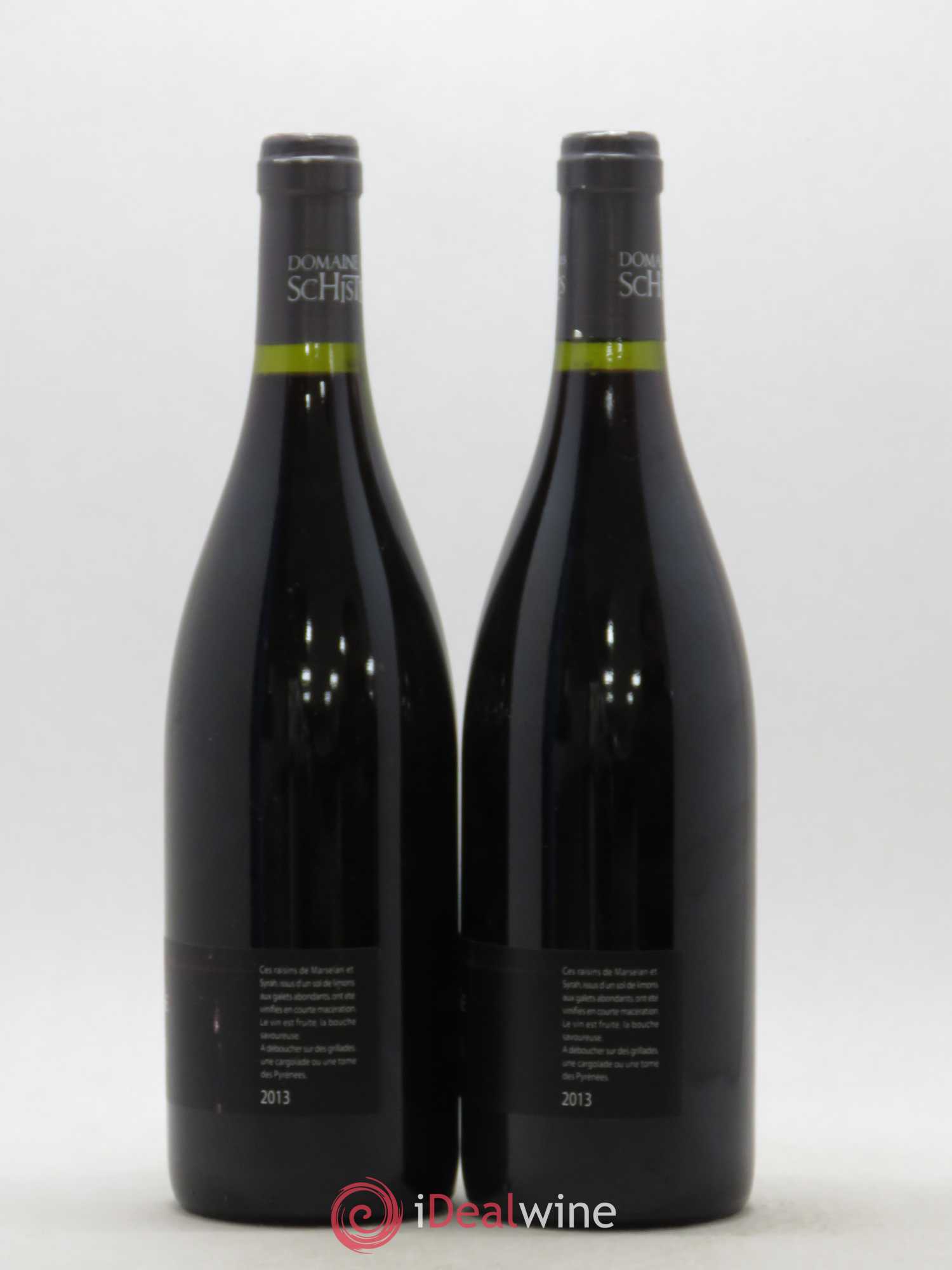 Côtes du Roussillon Le Rouge des Schistes Domaine des Schistes (sans prix de réserve) 2013 - Lotto di 2 bottiglie - 1