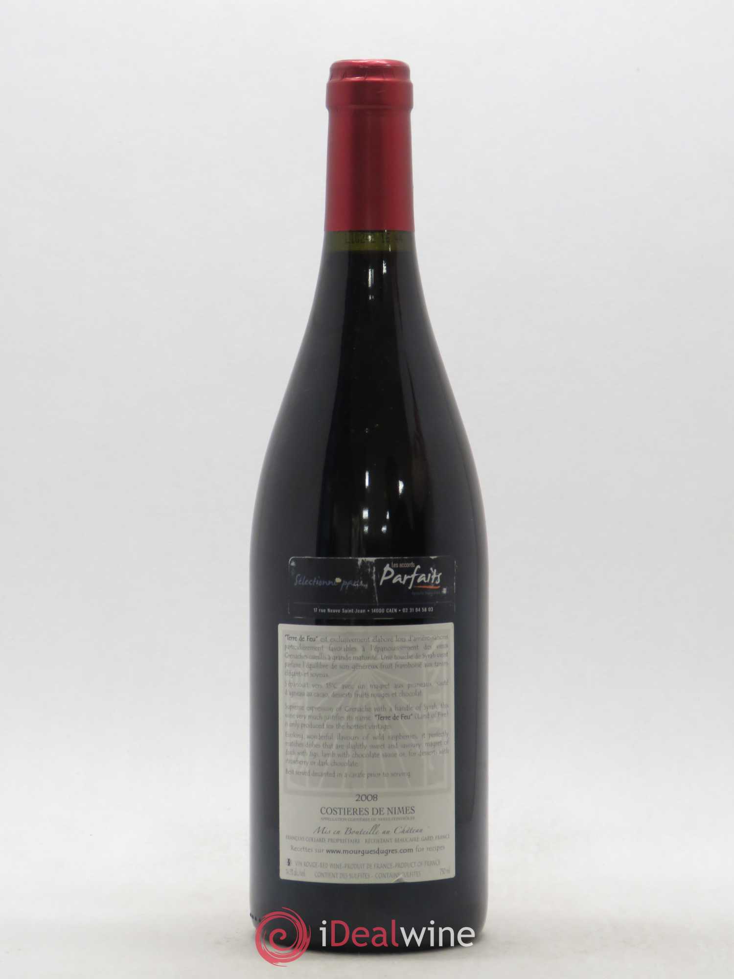 Costières de Nîmes Château Mourgues du Gres Terre de Feu (sans prix de réserve) 2008 - Lot de 1 bouteille - 1