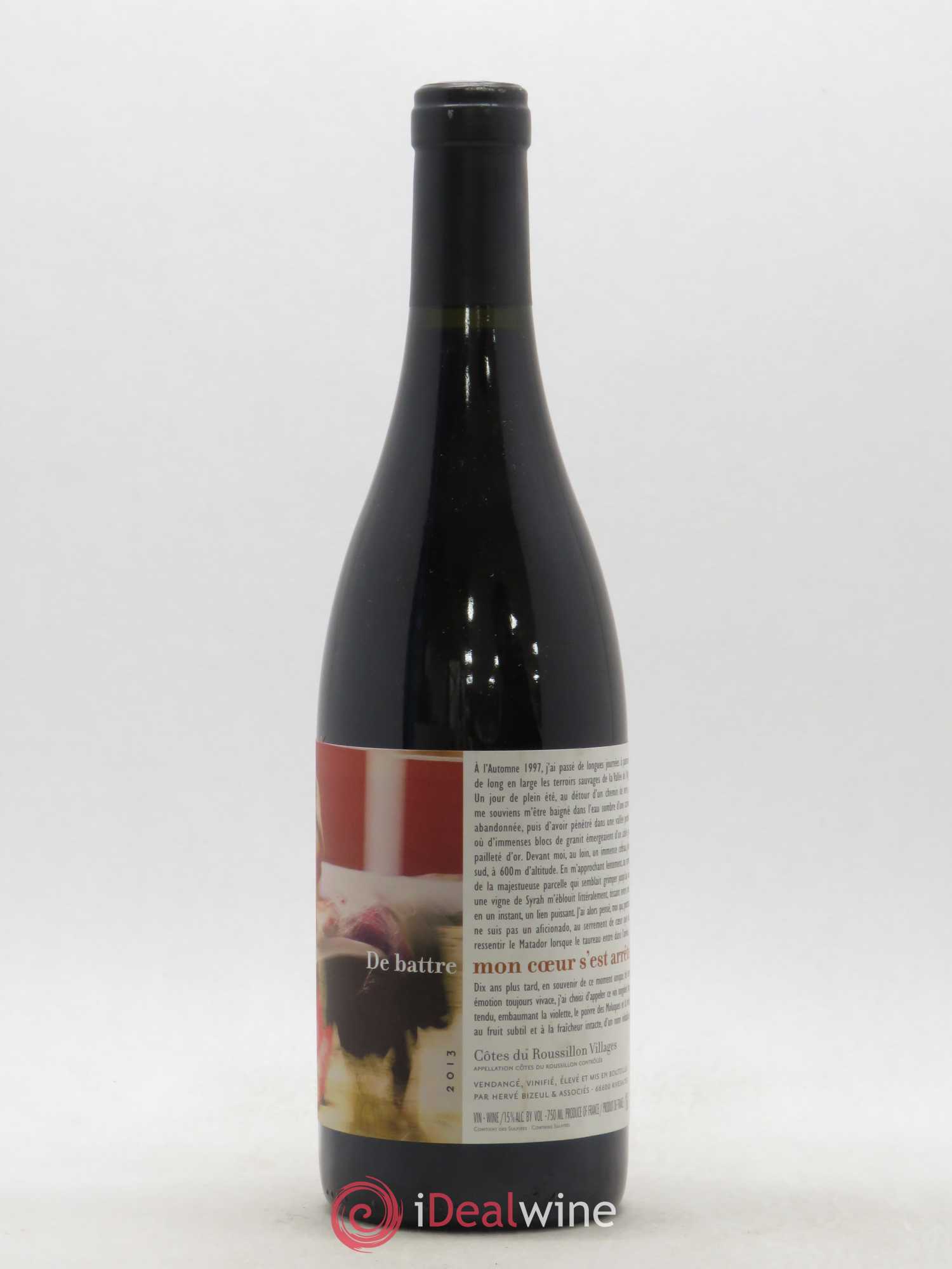 Côtes Catalanes (Anciennement Côtes du Roussillon) Clos des Fées De battre mon coeur s'est arrêté Hervé Bizeul 2013 - Lot de 1 bouteille - 0