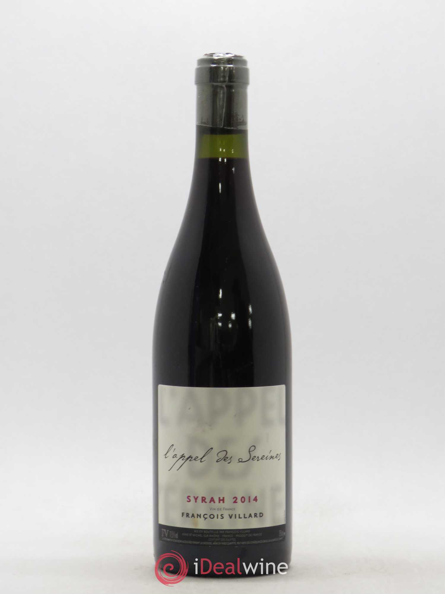Collines Rhodaniennes L'Appel des Sereines François Villard Syrah (sans prix de réserve) 2014 - Posten von 1 Flasche - 0