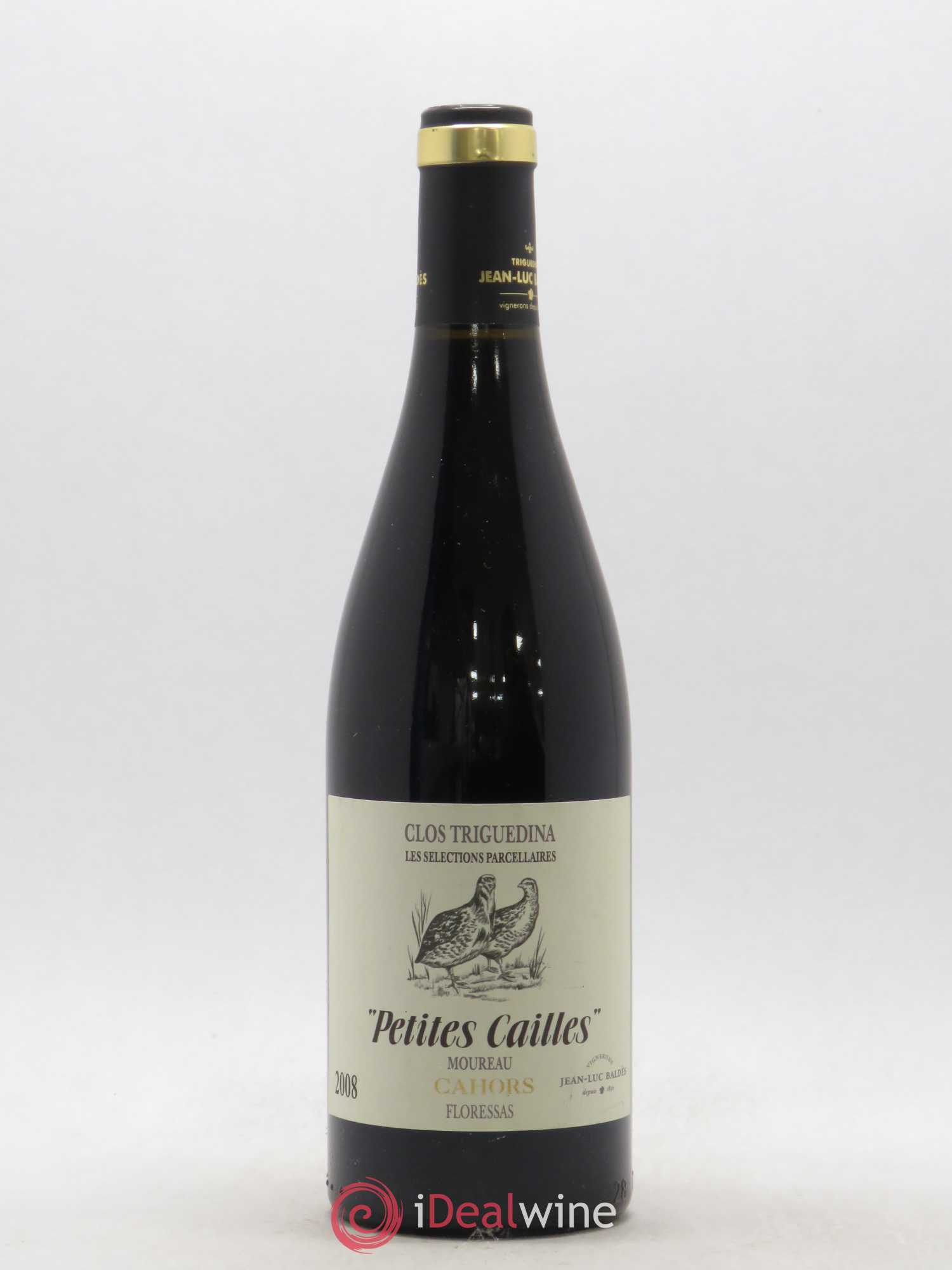 Cahors Clos Triguedina Petites Cailles Jean-Luc Baldès Sélections Parcellaires Moureau 2008 - Lot de 1 bouteille - 0