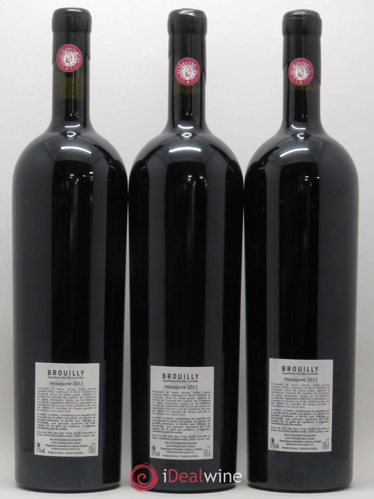 Brouilly Hexagone Domaine des Cadoles 2013 - Posten von 3 Magnum - 1
