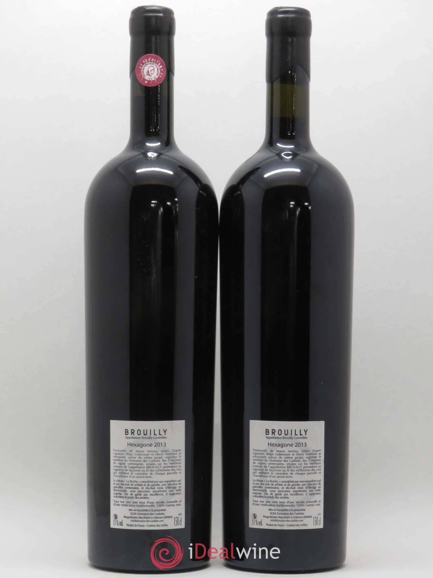 Brouilly Hexagone Domaine des Cadoles 2013 - Posten von 2 Magnum - 1