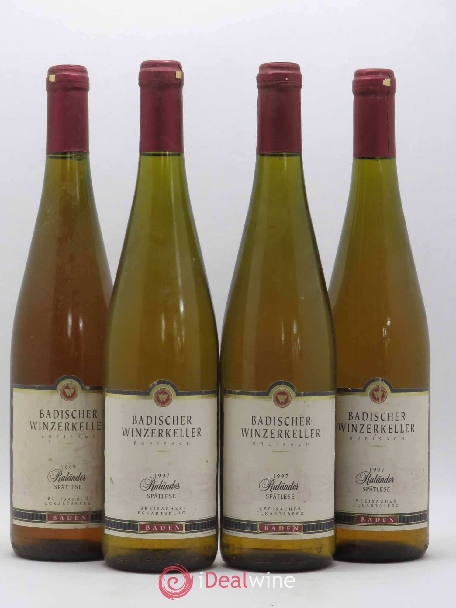 Allemagne Mosel-Saar Badischer Winzerkeller Spätlese Ruländer 1997 - Posten von 4 Flaschen - 0