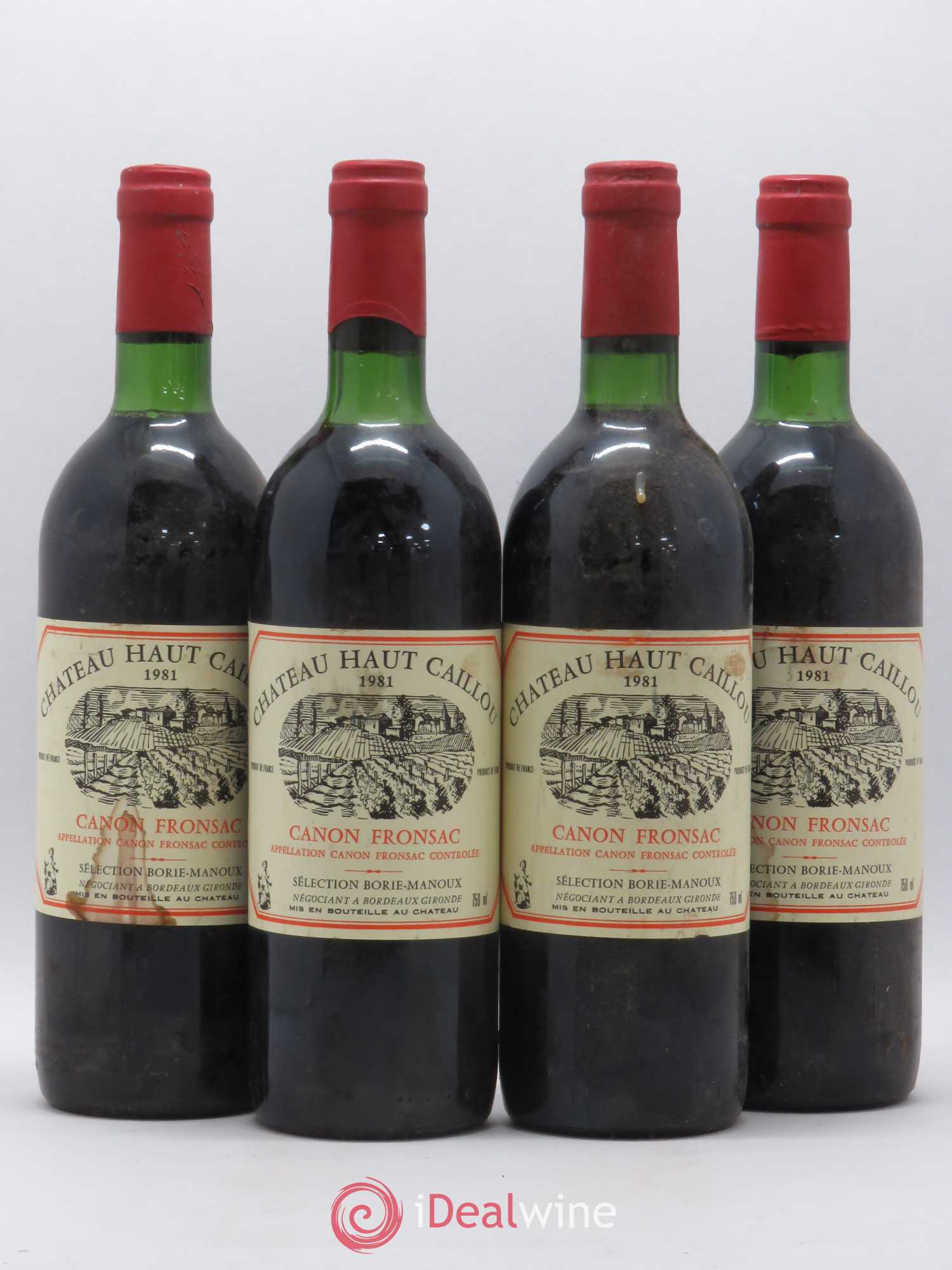 Canon-Fronsac Château Haut Caillou 1981 - Lot de 4 bouteilles - 0