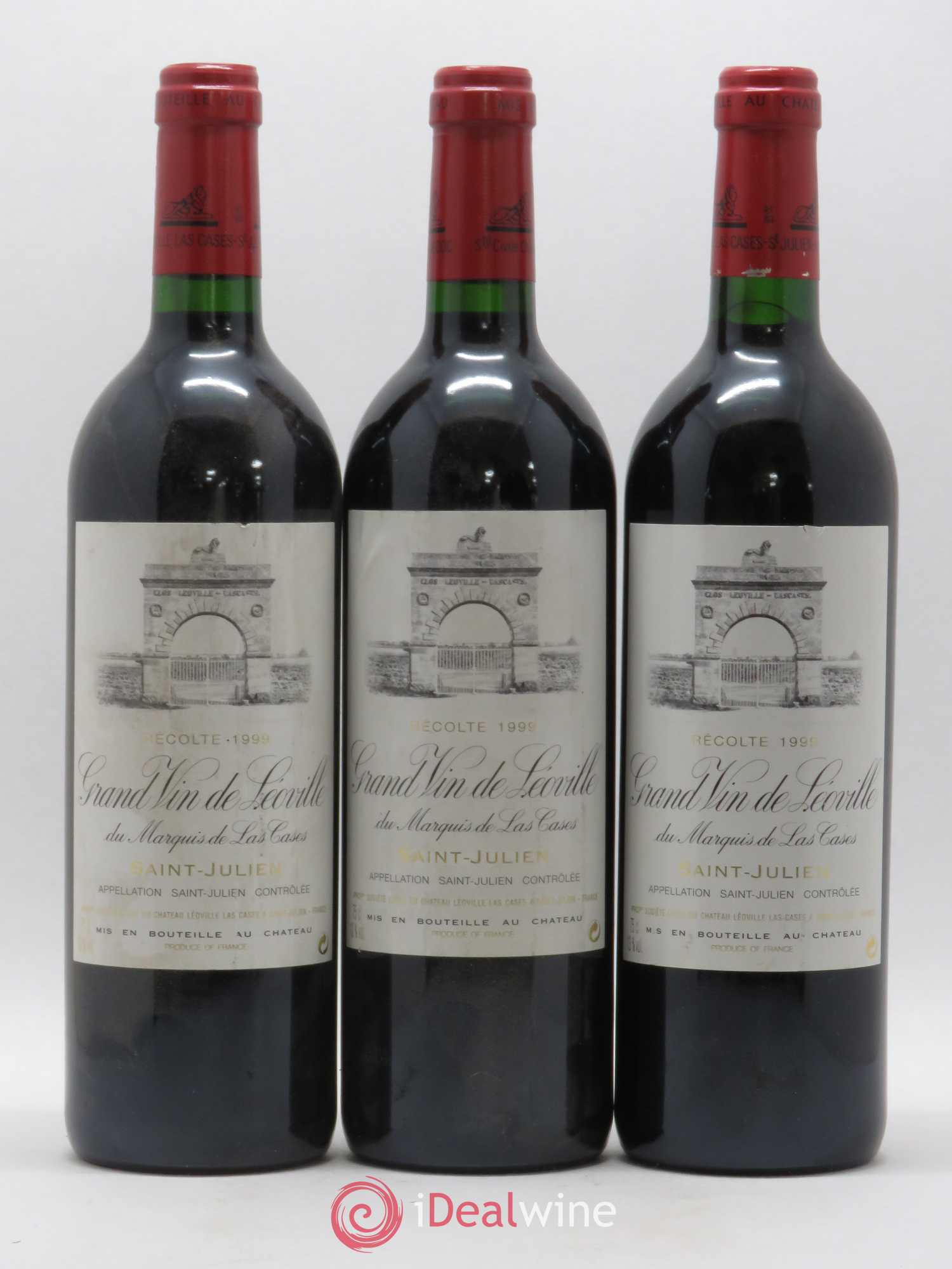 Château Léoville Las Cases 2ème Grand Cru Classé 1999 - Lot de 3 bouteilles - 0