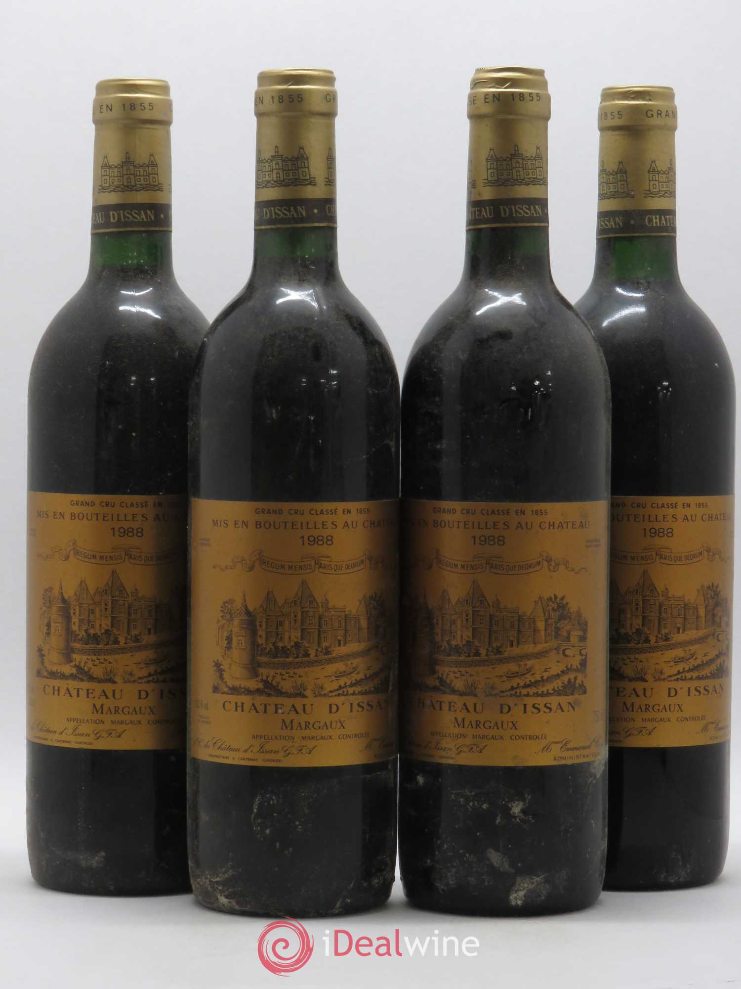 Château d'Issan 3ème Grand Cru Classé 1988 - Lot de 4 bouteilles - 0