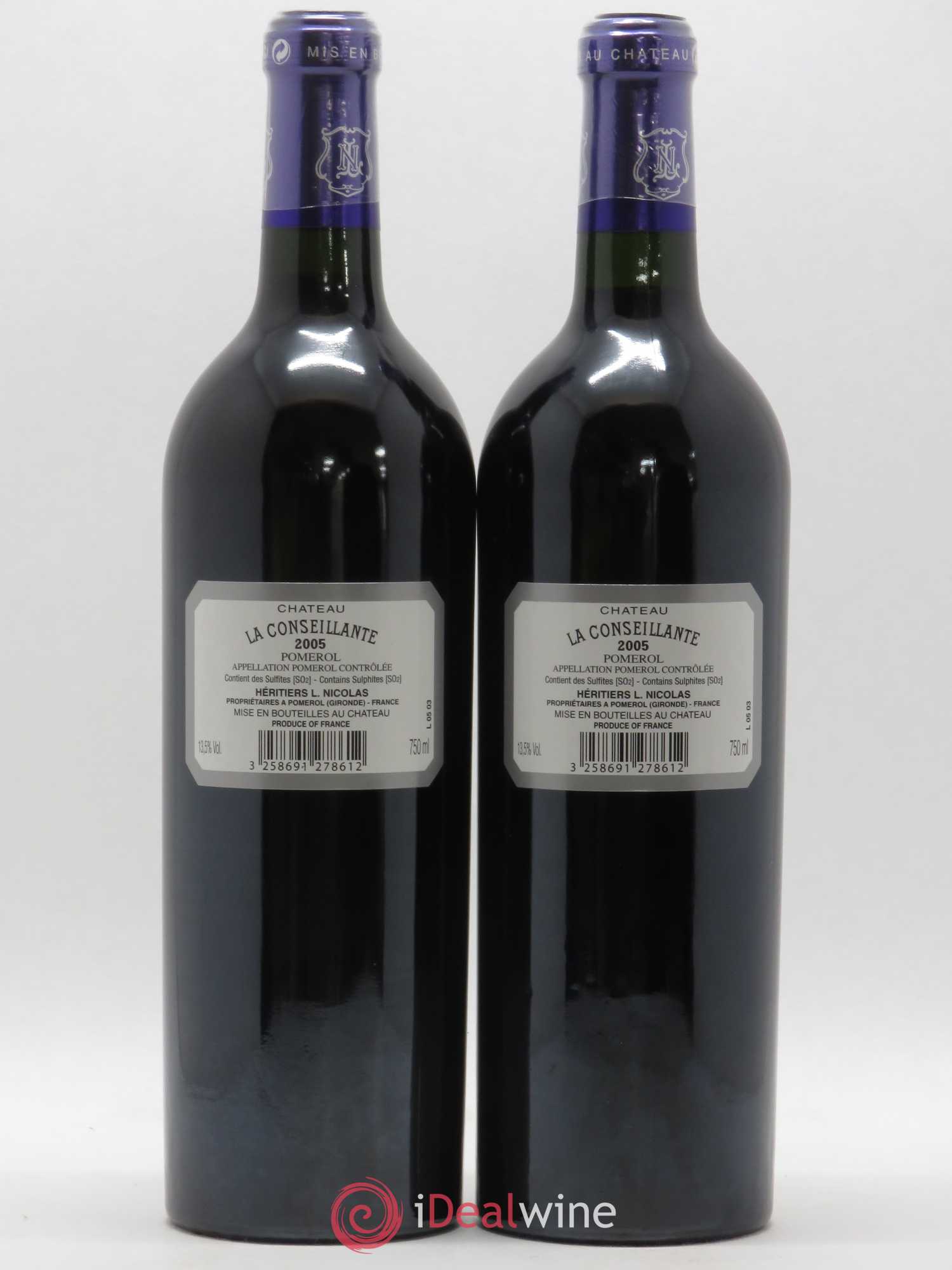 Château la Conseillante 2005 - Lot de 2 bouteilles - 1