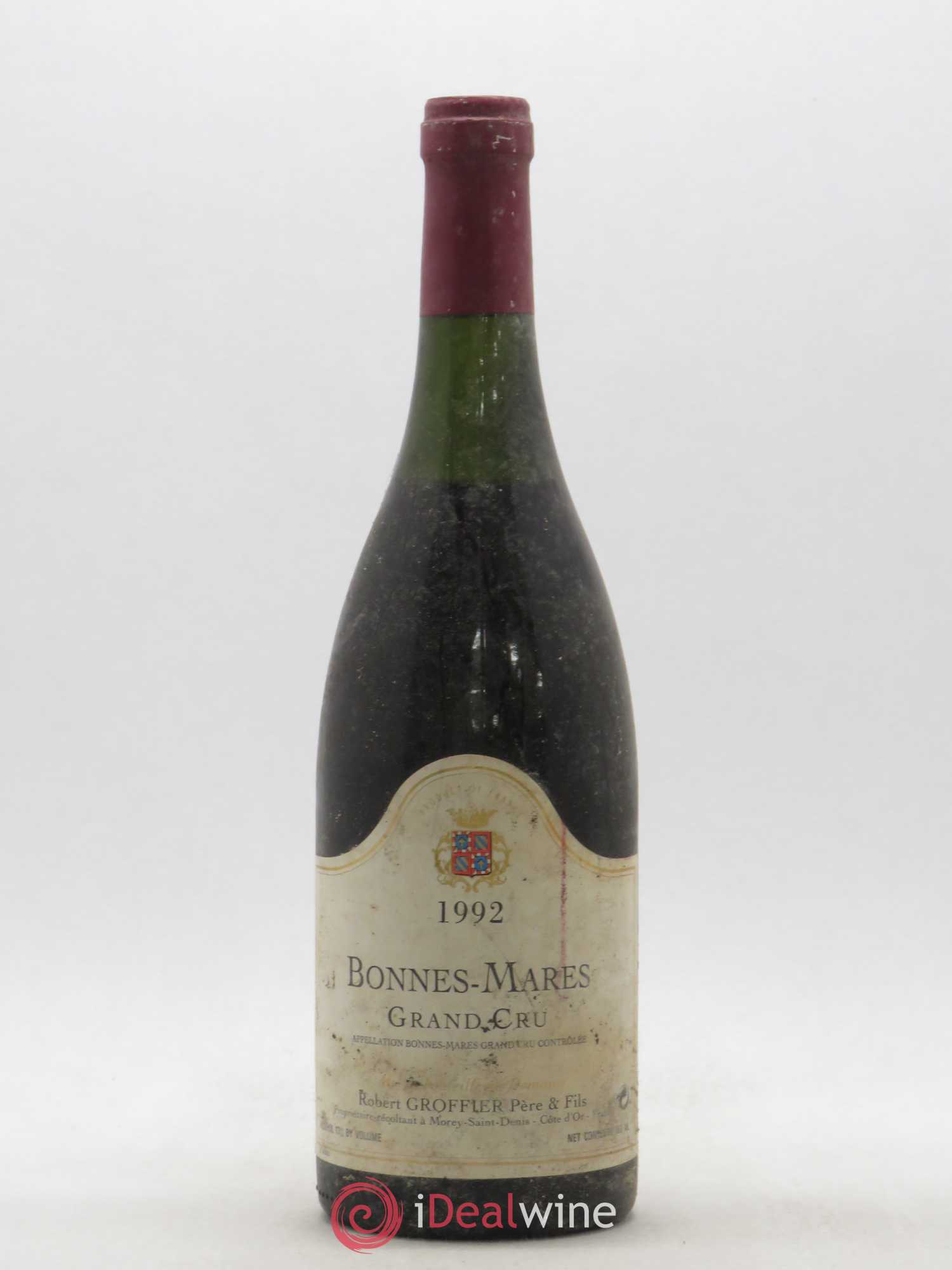 Bonnes-Mares Grand Cru Robert Groffier Père & Fils (Domaine) 1992 - Lot de 1 bouteille - 0