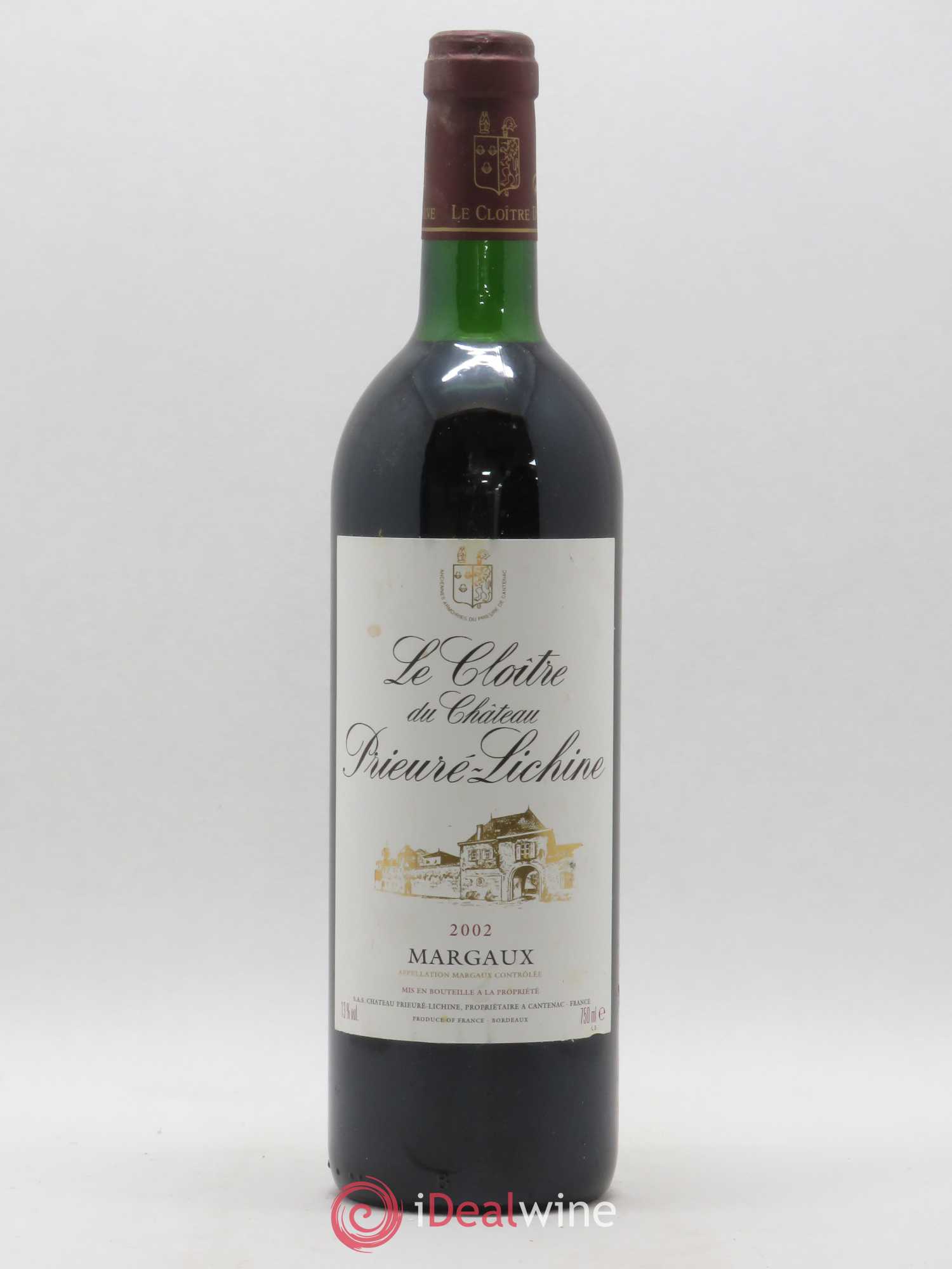 Cloître de Prieuré Lichine (sans prix de réserve) 2002 - Lot de 1 bouteille - 0