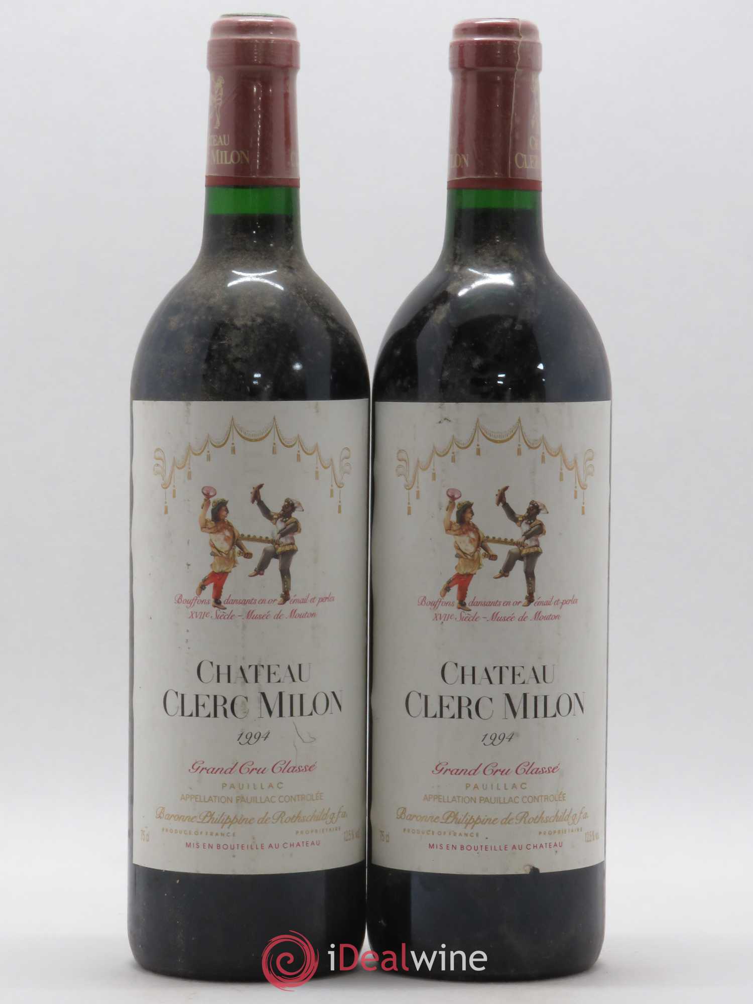 Château Clerc Milon 5ème Grand Cru Classé 1994 - Lot de 2 bouteilles - 0