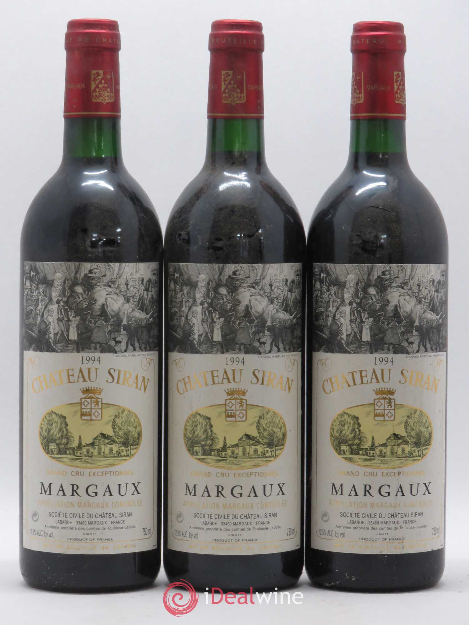 Château Siran 1994 - Lot de 3 bouteilles - 0