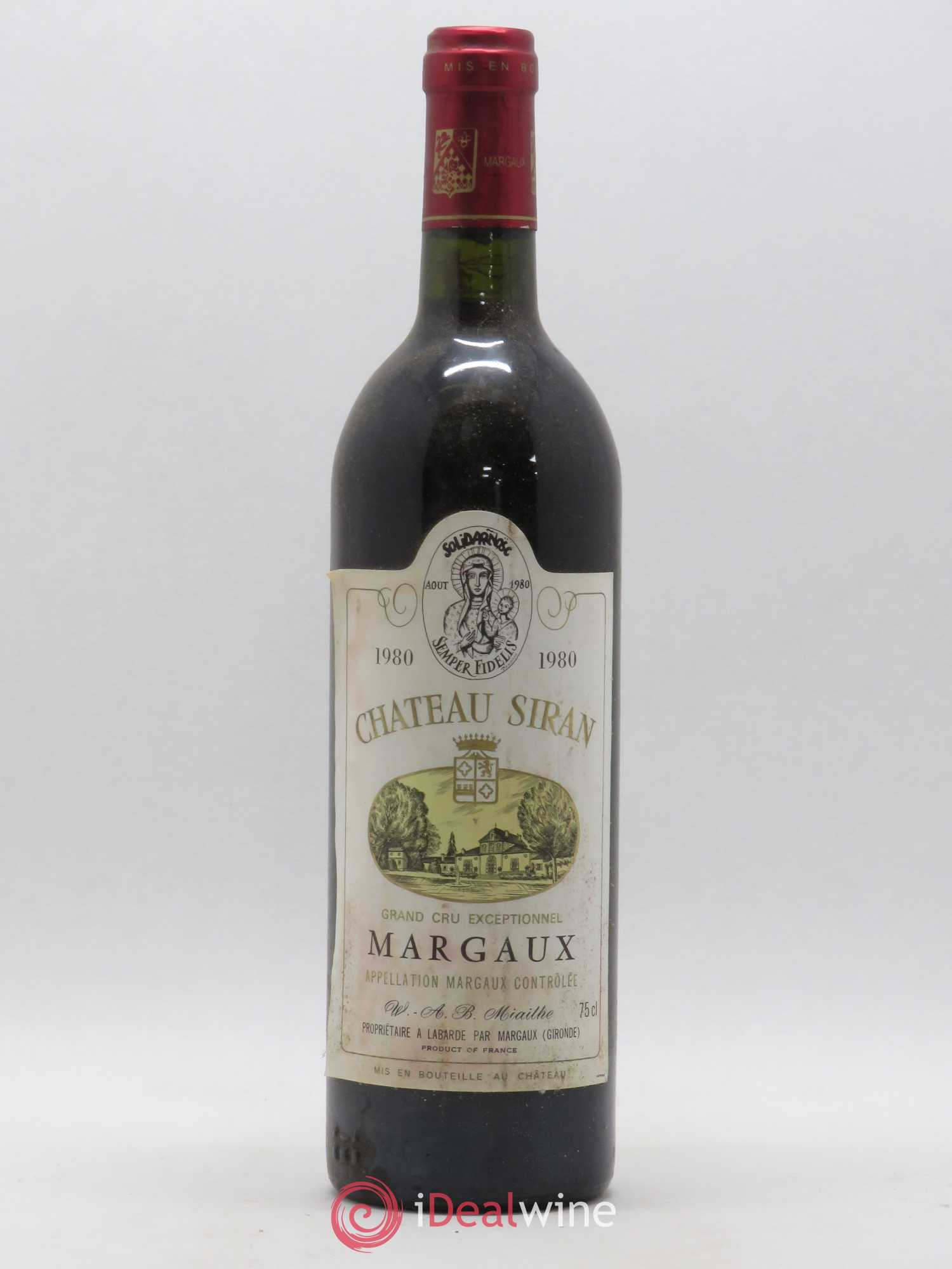 Château Siran 1980 - Lot de 1 bouteille - 0