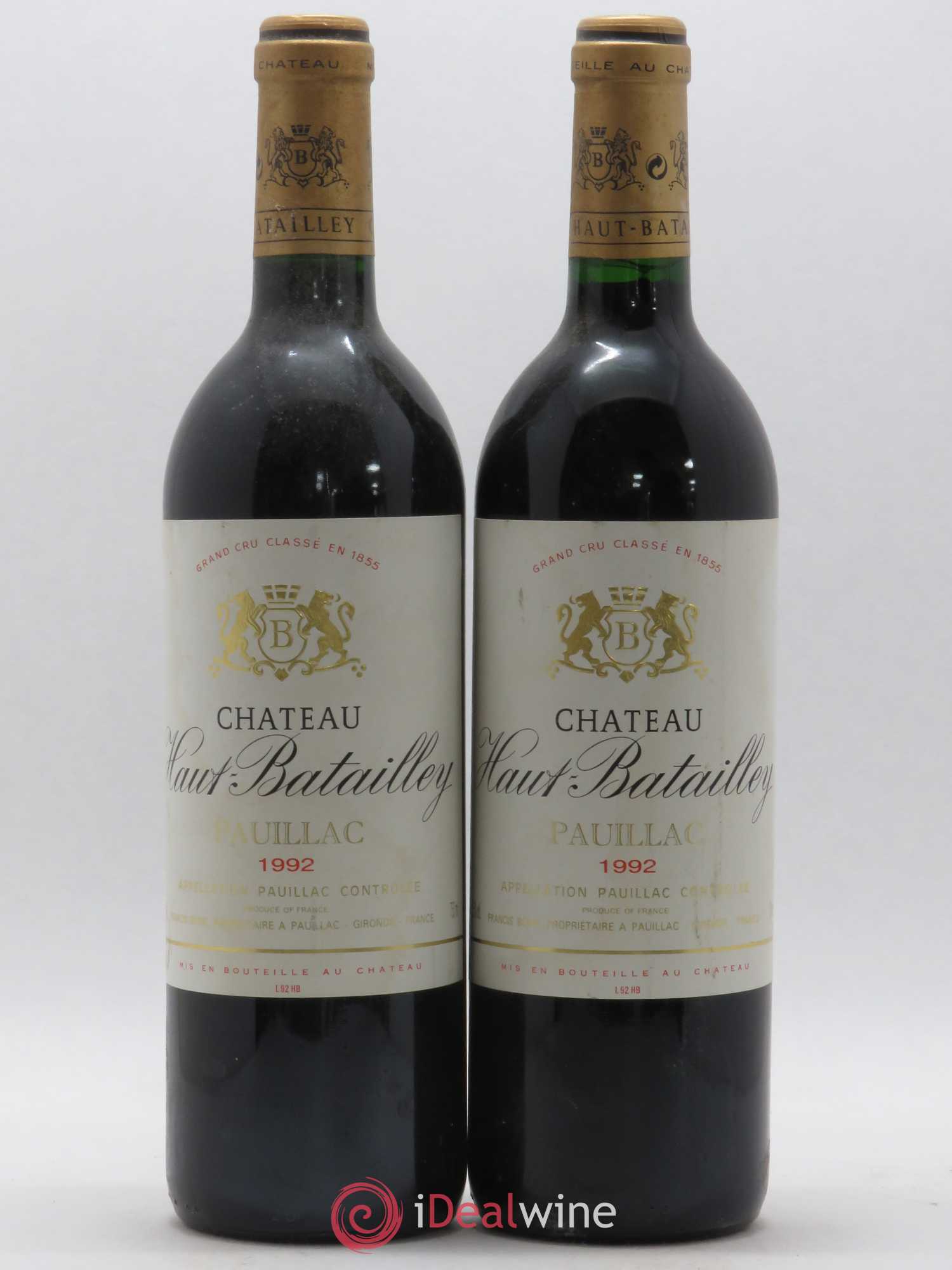 Château Haut Batailley 5ème Grand Cru Classé 1992 - Lot de 2 bouteilles - 0