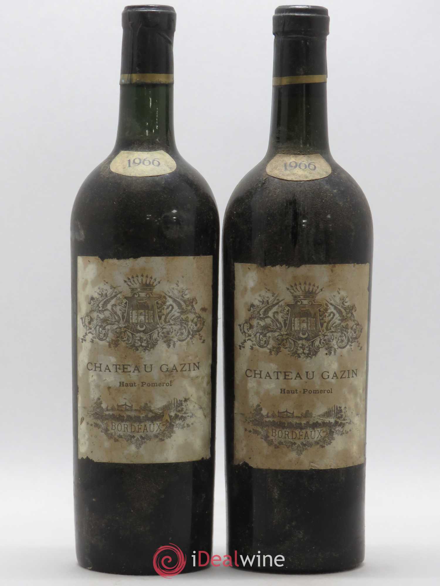Château Gazin 1966 - Lot de 2 bouteilles - 0