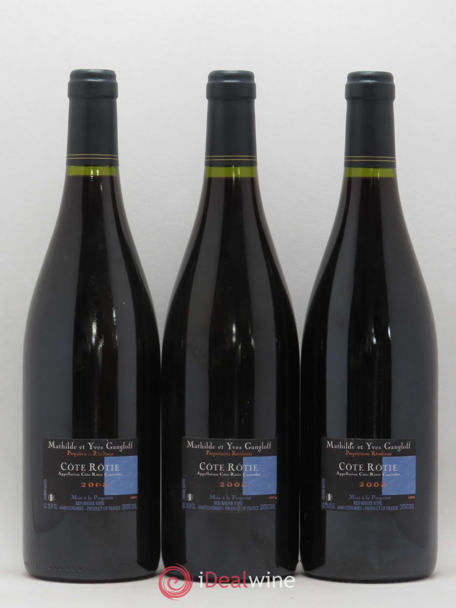 Côte-Rôtie La Barbarine Gangloff (Domaine) 2008 - Lot de 3 bouteilles - 1