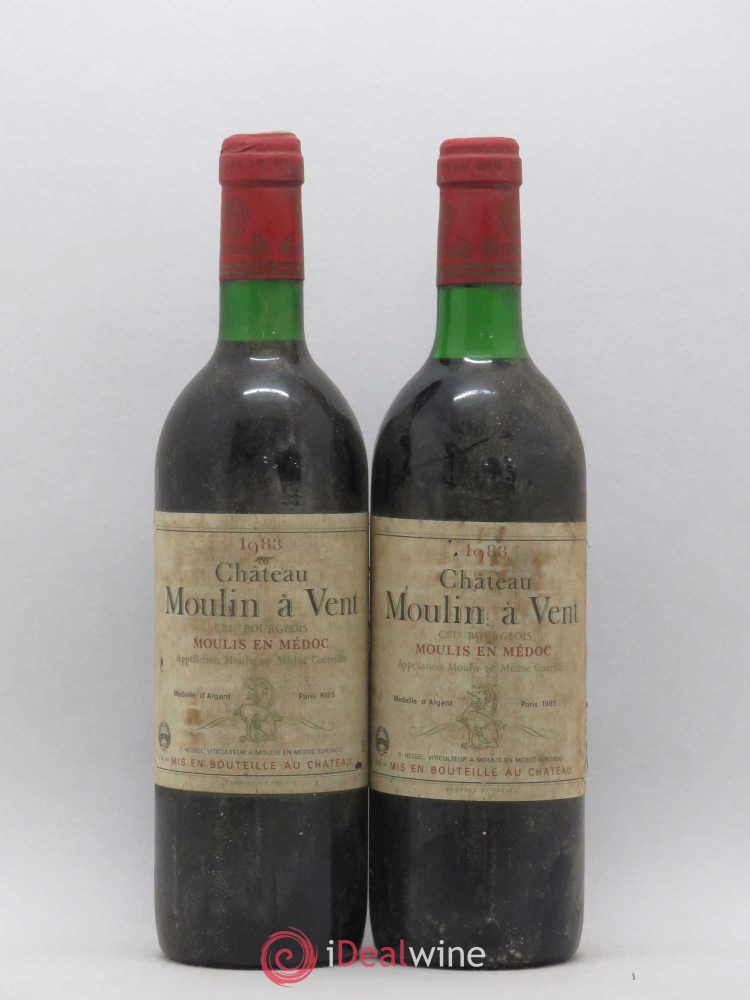 Château Moulin à Vent Cru Bourgeois Moulis en Medoc 1983 - Posten von 2 Flaschen - 0