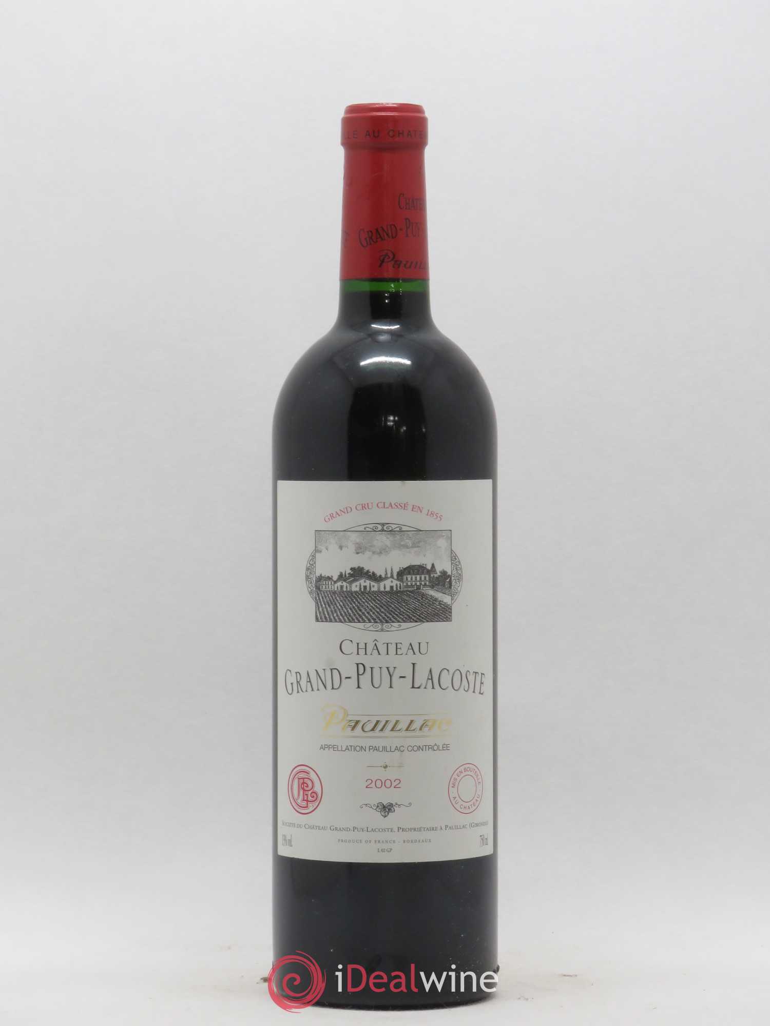 Château Grand Puy Lacoste 5ème Grand Cru Classé 2002 - Lot de 1 bouteille - 0