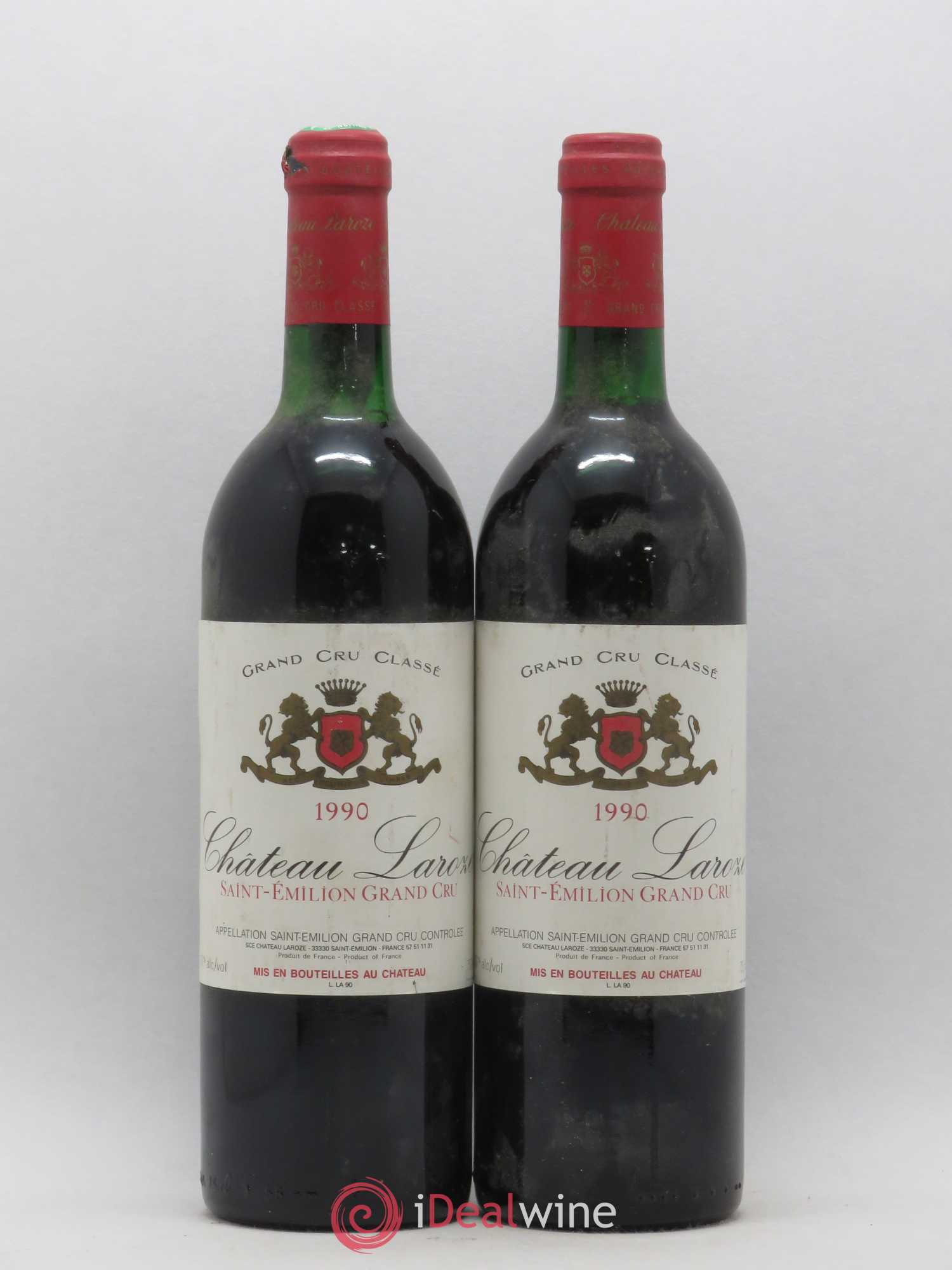 Château Laroze Grand Cru Classé 1990 - Lot de 2 bouteilles - 0