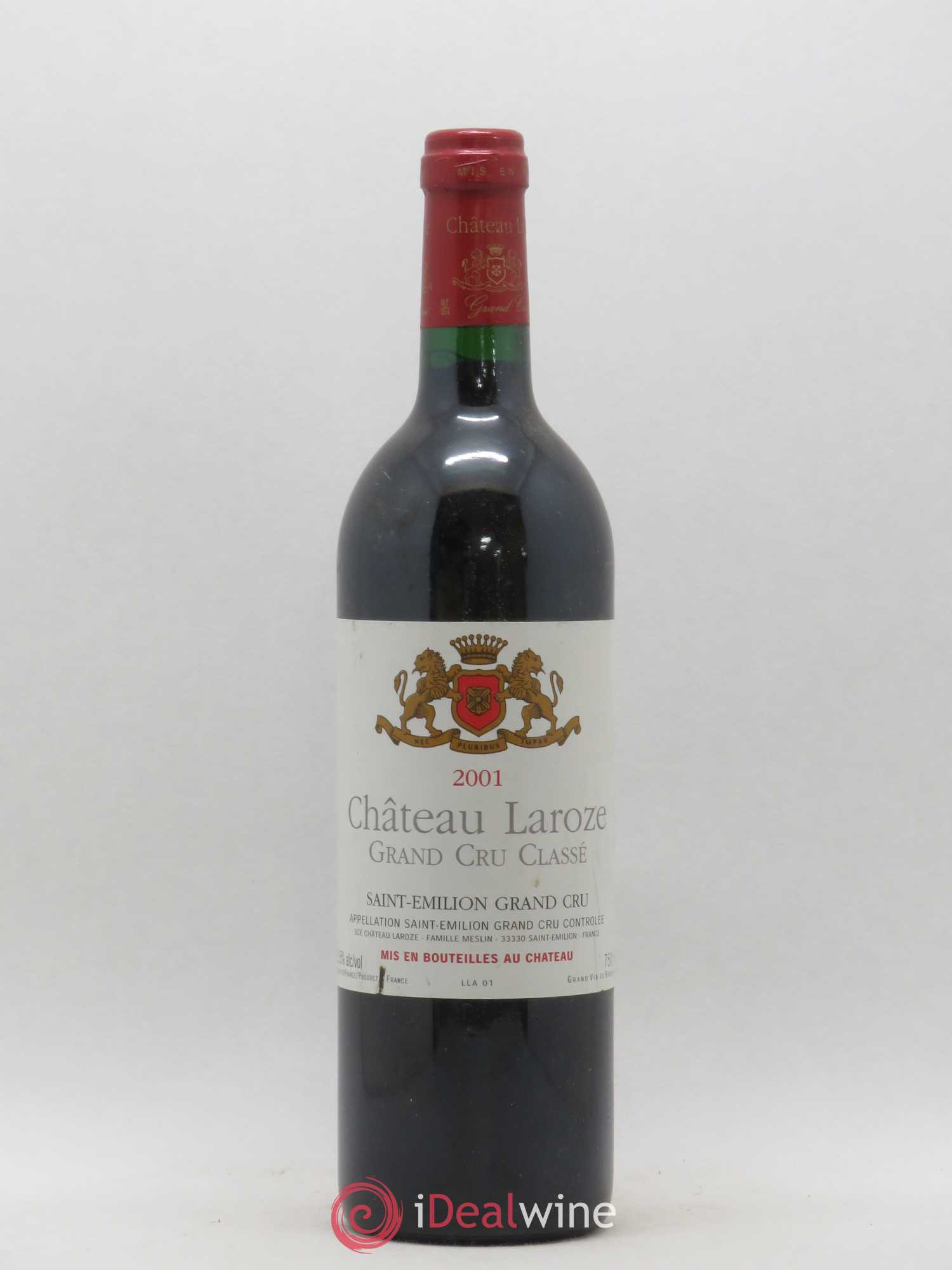 Château Laroze Grand Cru Classé 2001 - Lot de 1 bouteille - 0