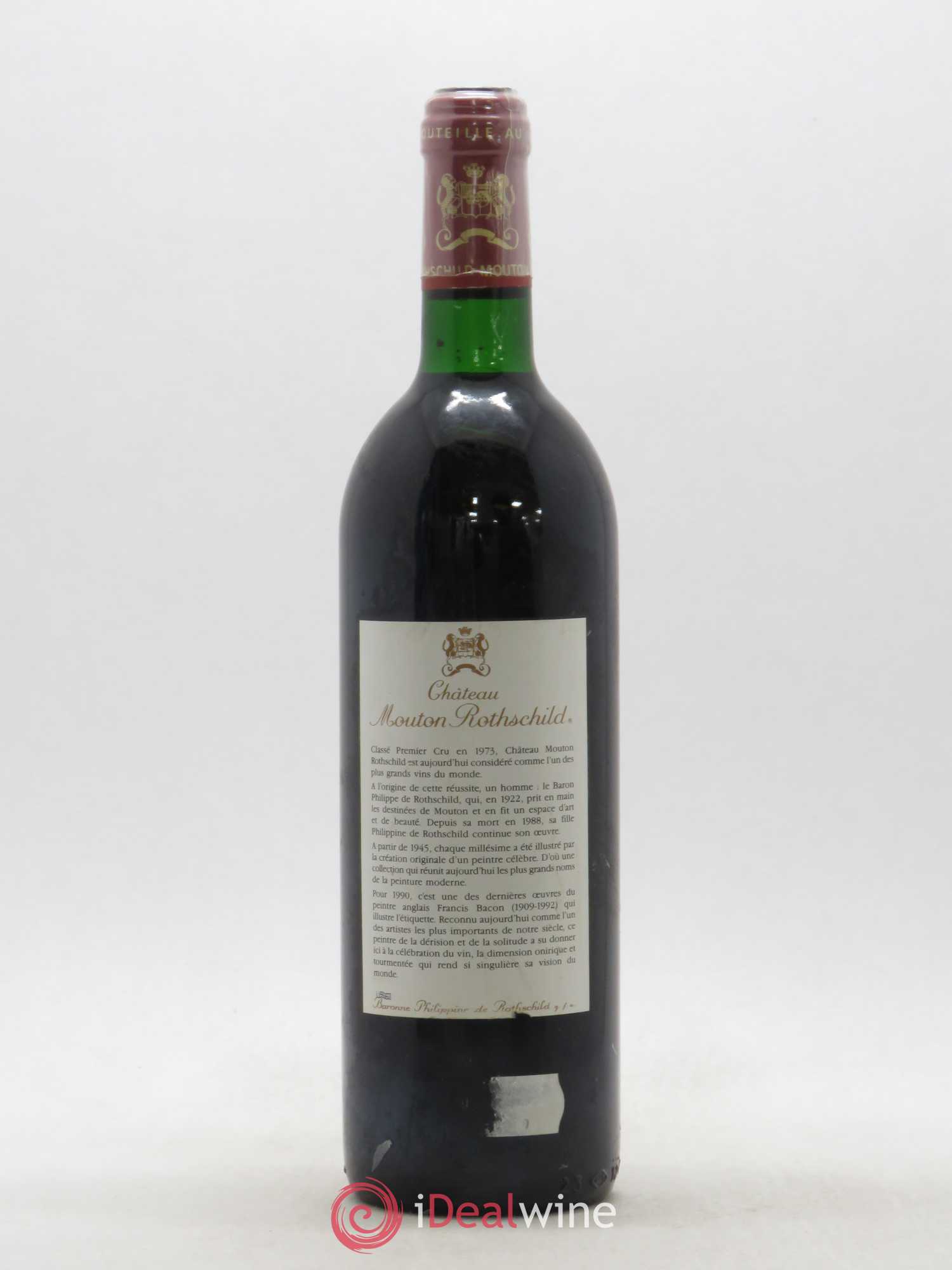 Château Mouton Rothschild 1er Grand Cru Classé 1990 - Lot de 1 bouteille - 1