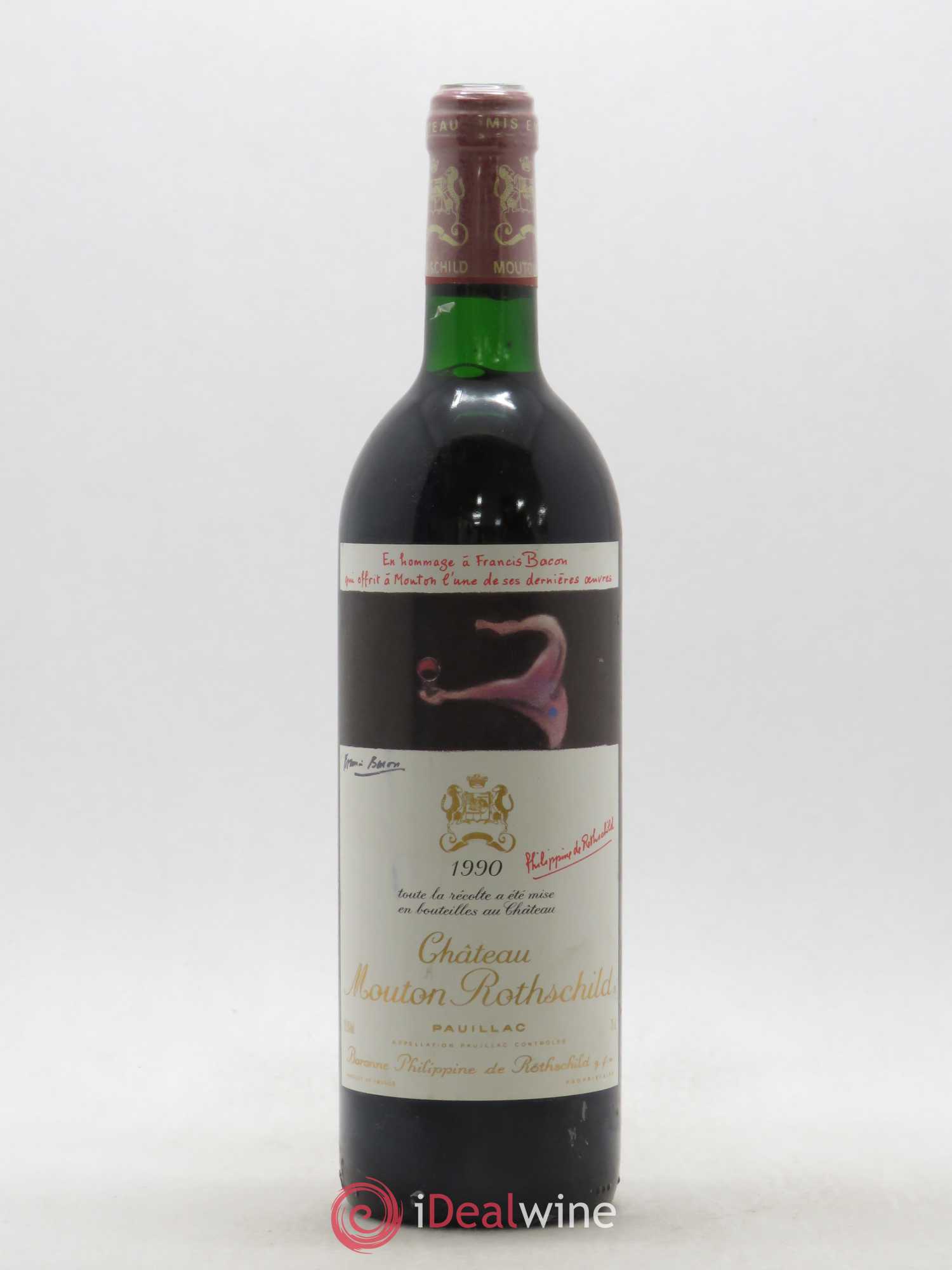 Château Mouton Rothschild 1er Grand Cru Classé 1990 - Lot de 1 bouteille - 0