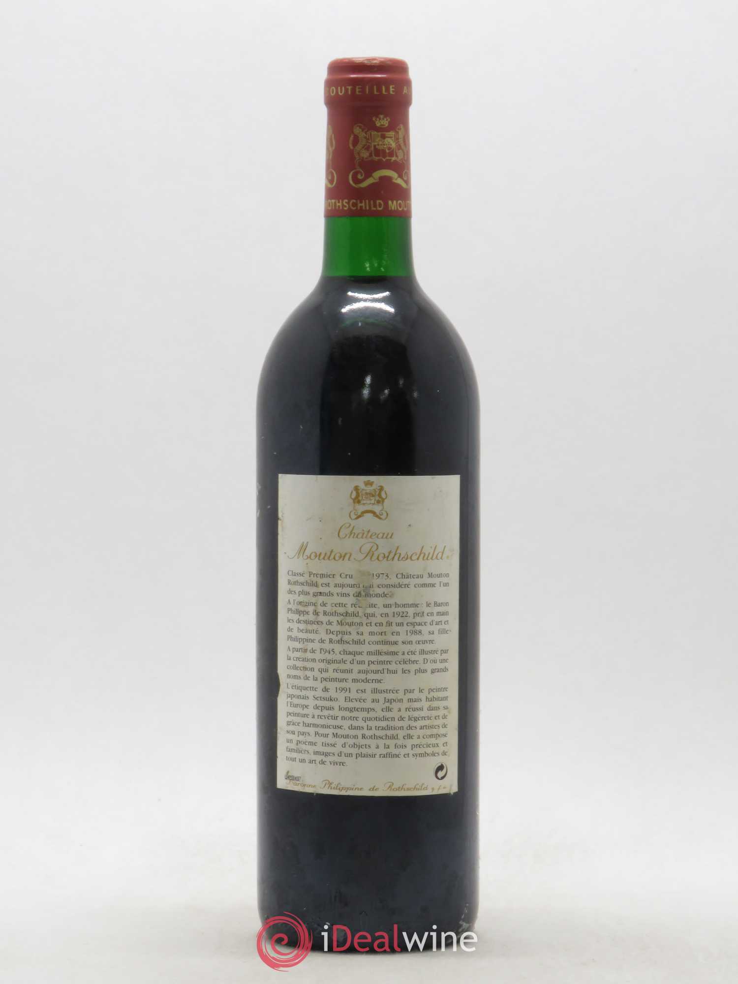 Château Mouton Rothschild 1er Grand Cru Classé 1991 - Lot de 1 bouteille - 1