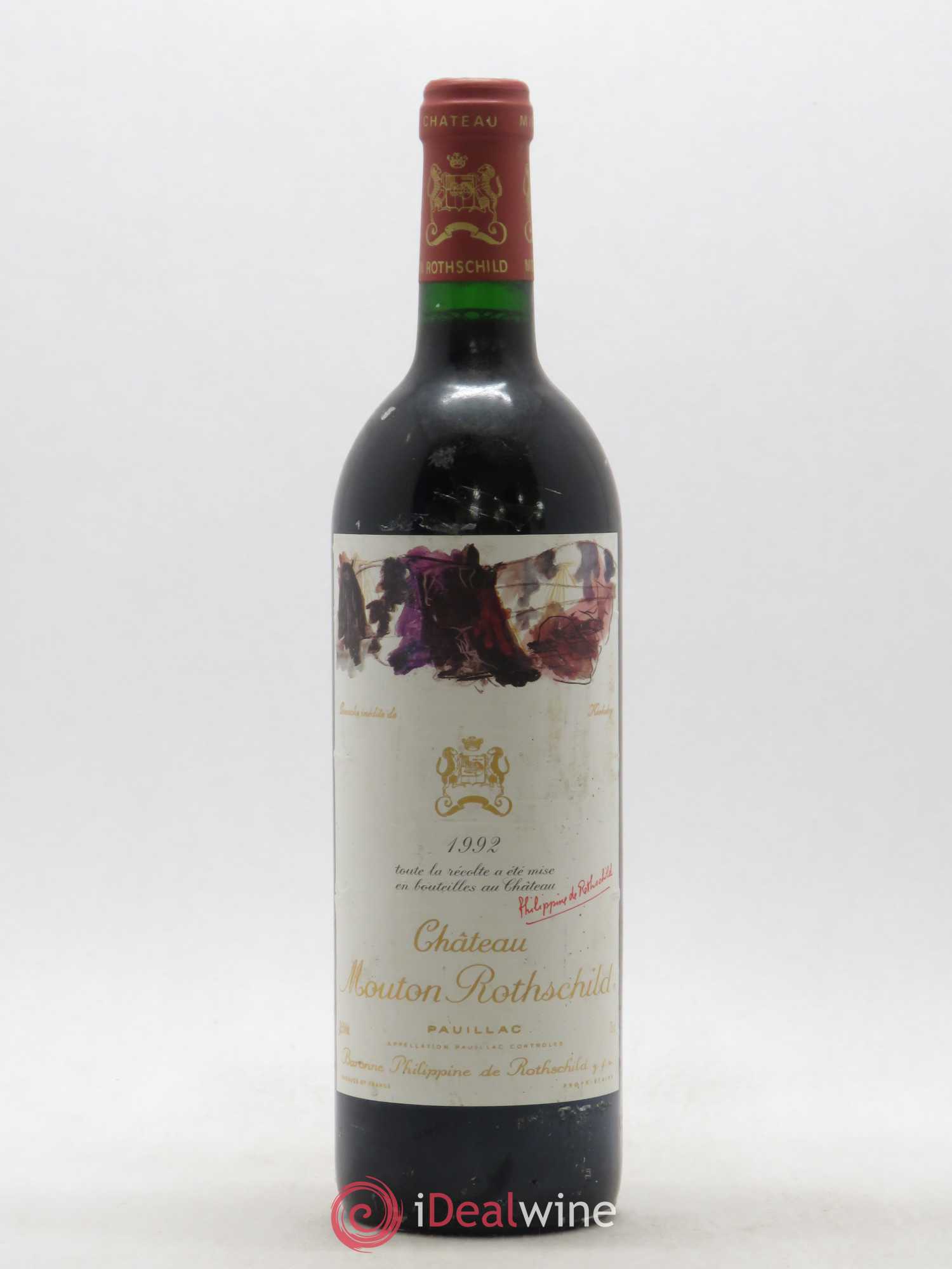 Château Mouton Rothschild 1er Grand Cru Classé 1992 - Lot de 1 bouteille - 0