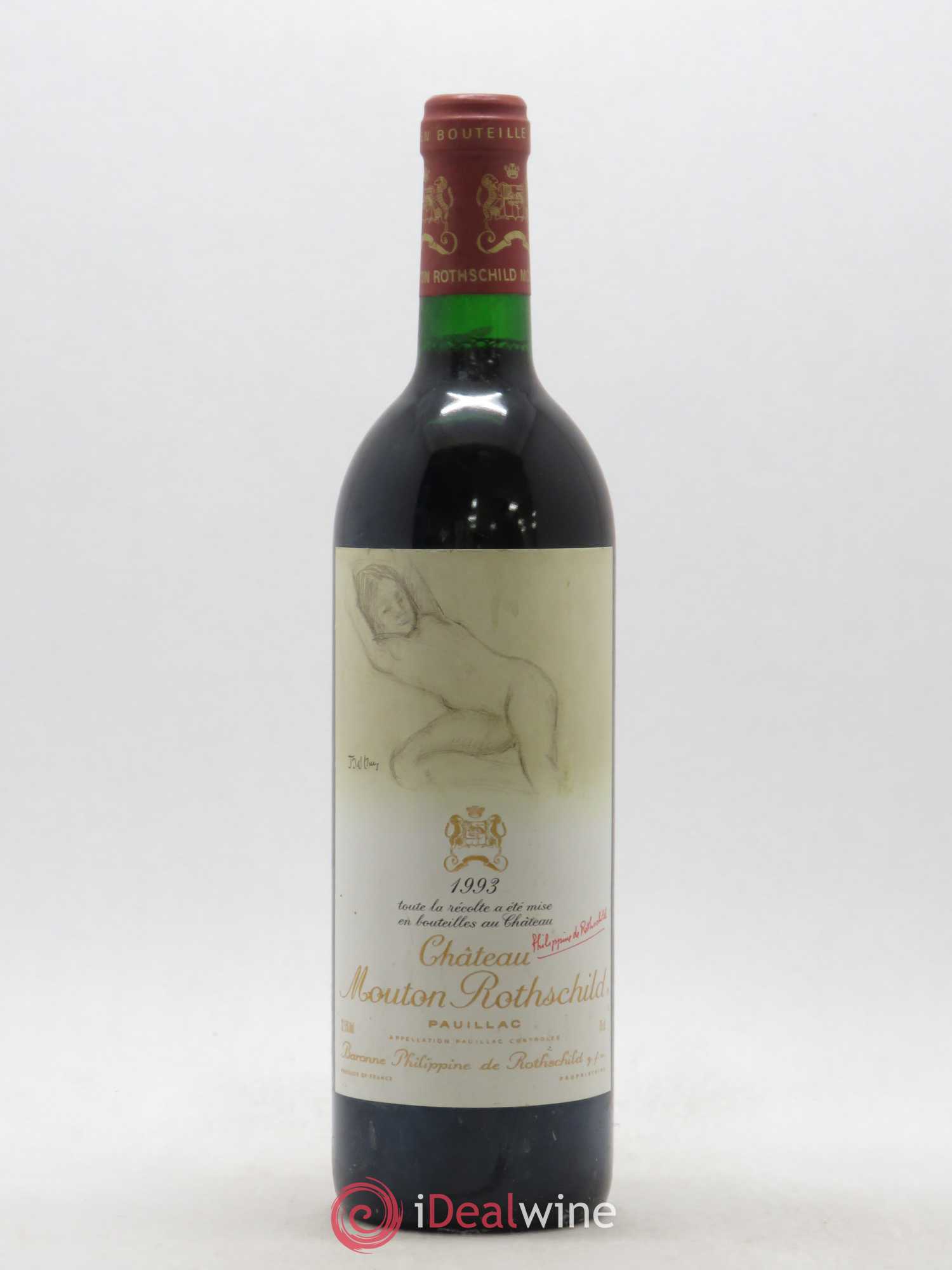 Château Mouton Rothschild 1er Grand Cru Classé 1993 - Lot de 1 bouteille - 0