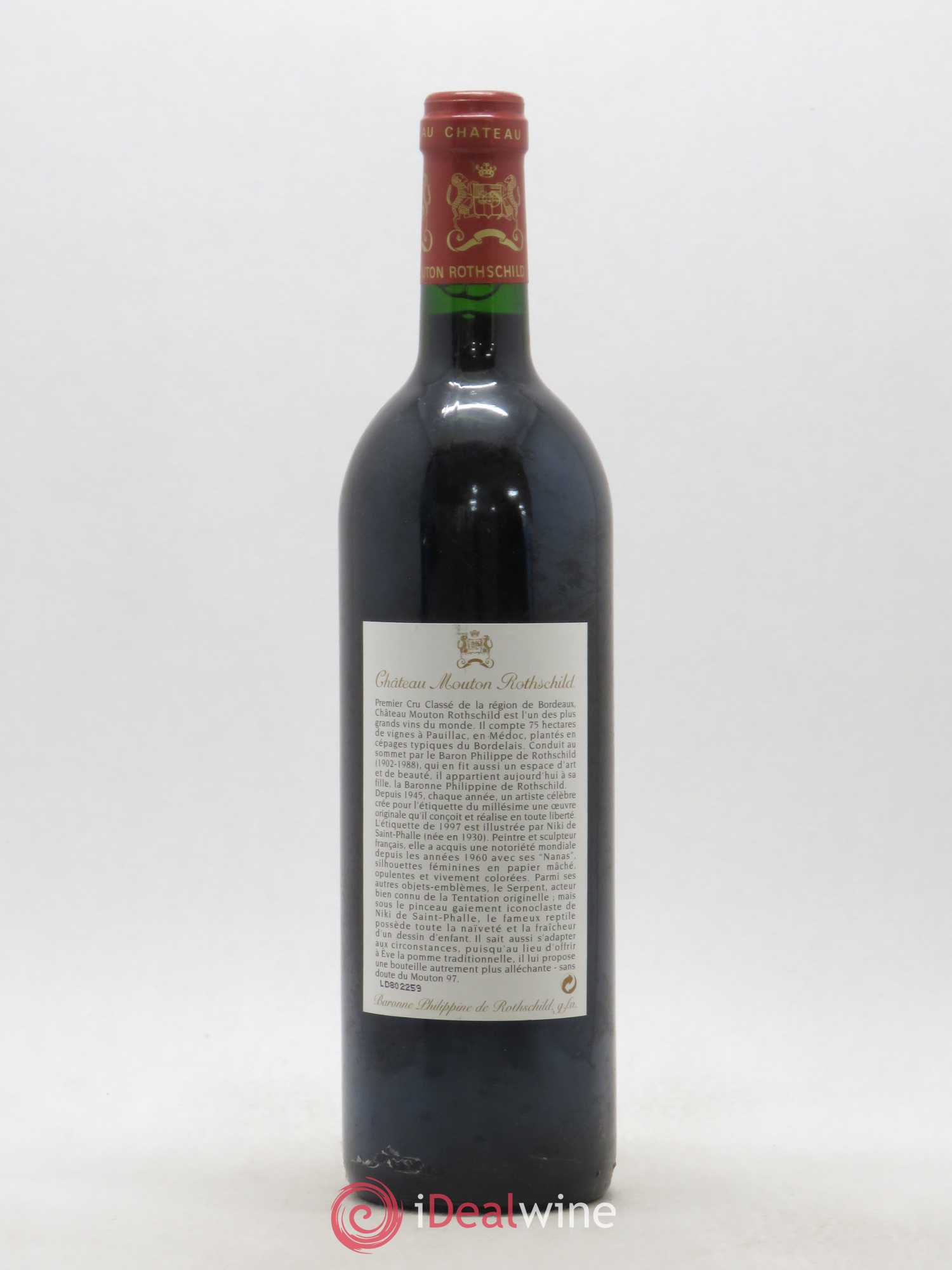 Château Mouton Rothschild 1er Grand Cru Classé 1997 - Lot de 1 bouteille - 1