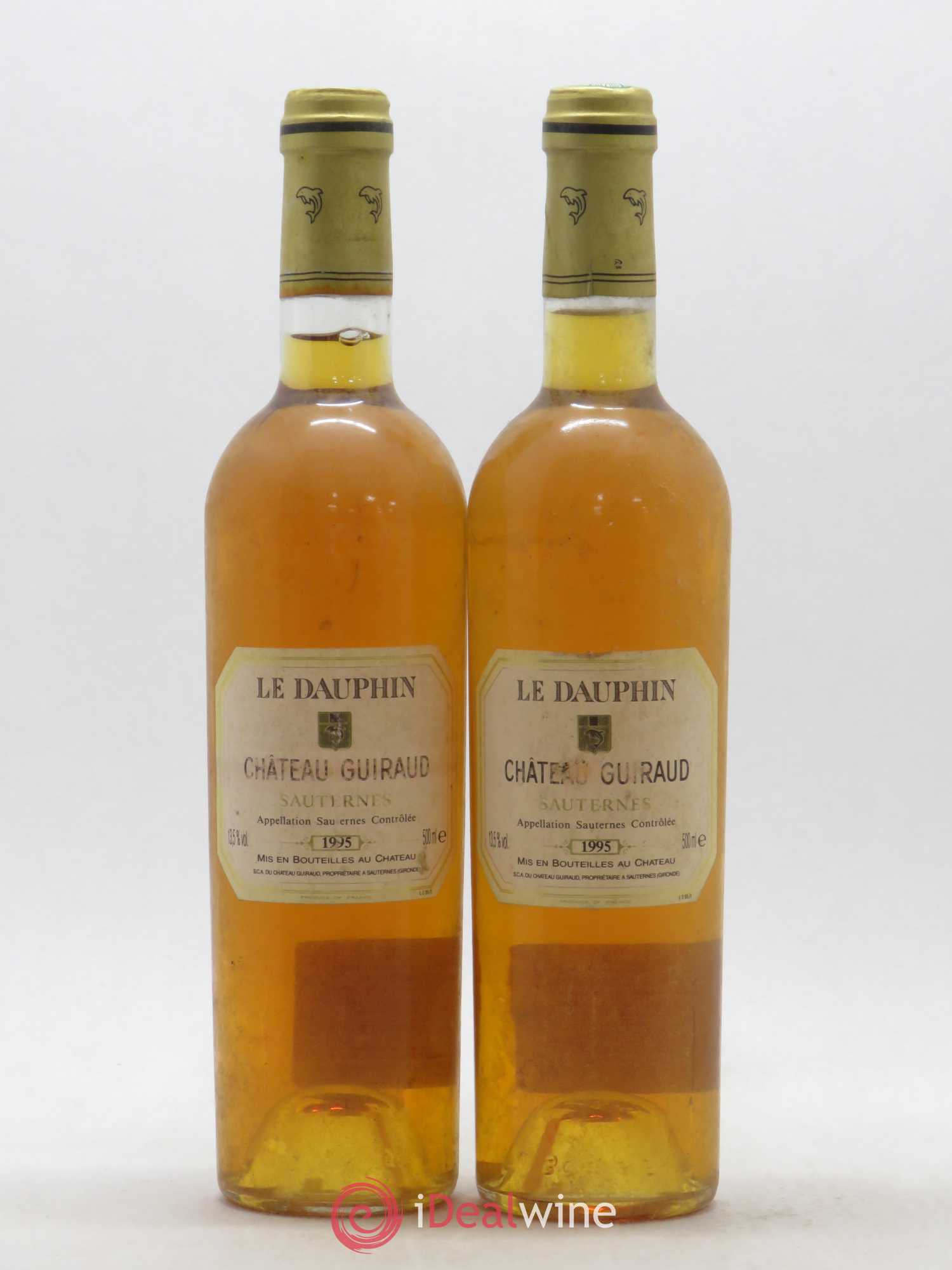 Château Guiraud 1er Grand Cru Classé 50cl Le Dauphin 1995 - Lotto di 2 bottiglie - 0