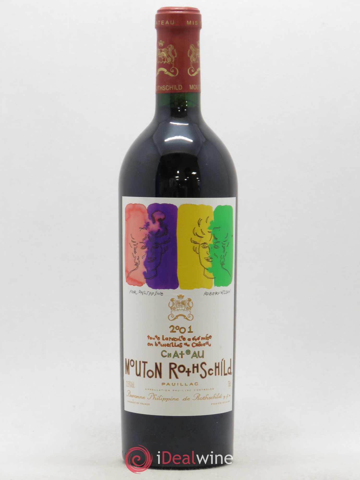 Château Mouton Rothschild 1er Grand Cru Classé 2001 - Lot de 1 bouteille - 0