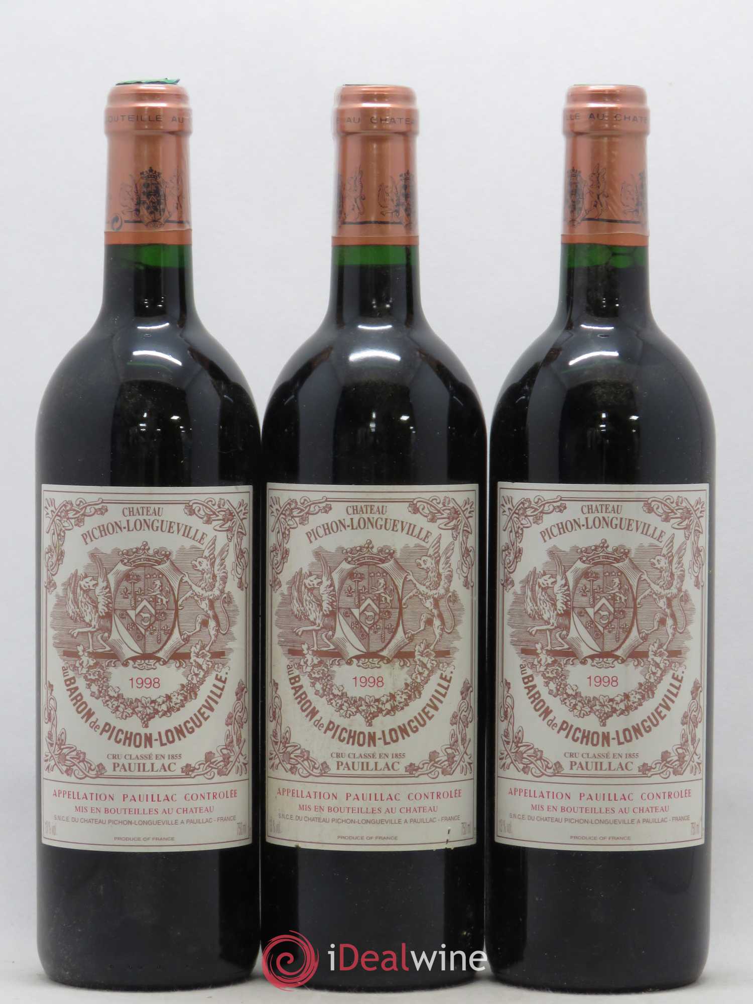 Pichon Longueville Baron 2ème Grand Cru Classé 1998 - Lot de 6 bouteilles - 2