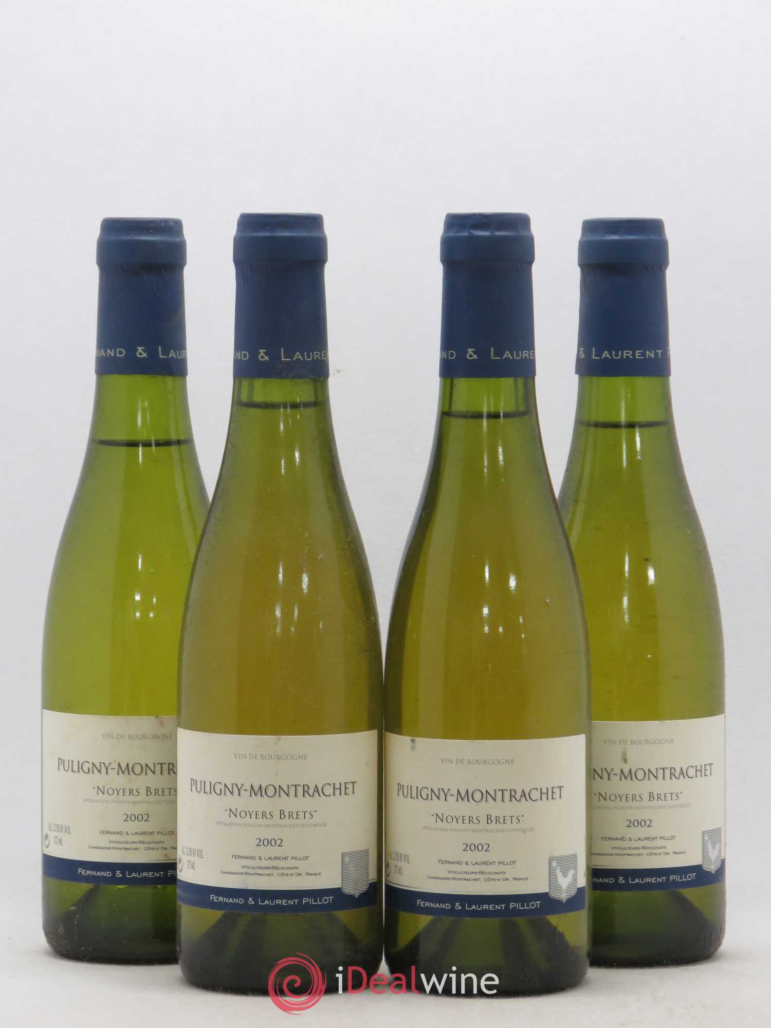 Puligny-Montrachet 1er Cru Les Noyers brets Paul Pillot 2002 - Posten von 4 Demi-Flaschen - 0