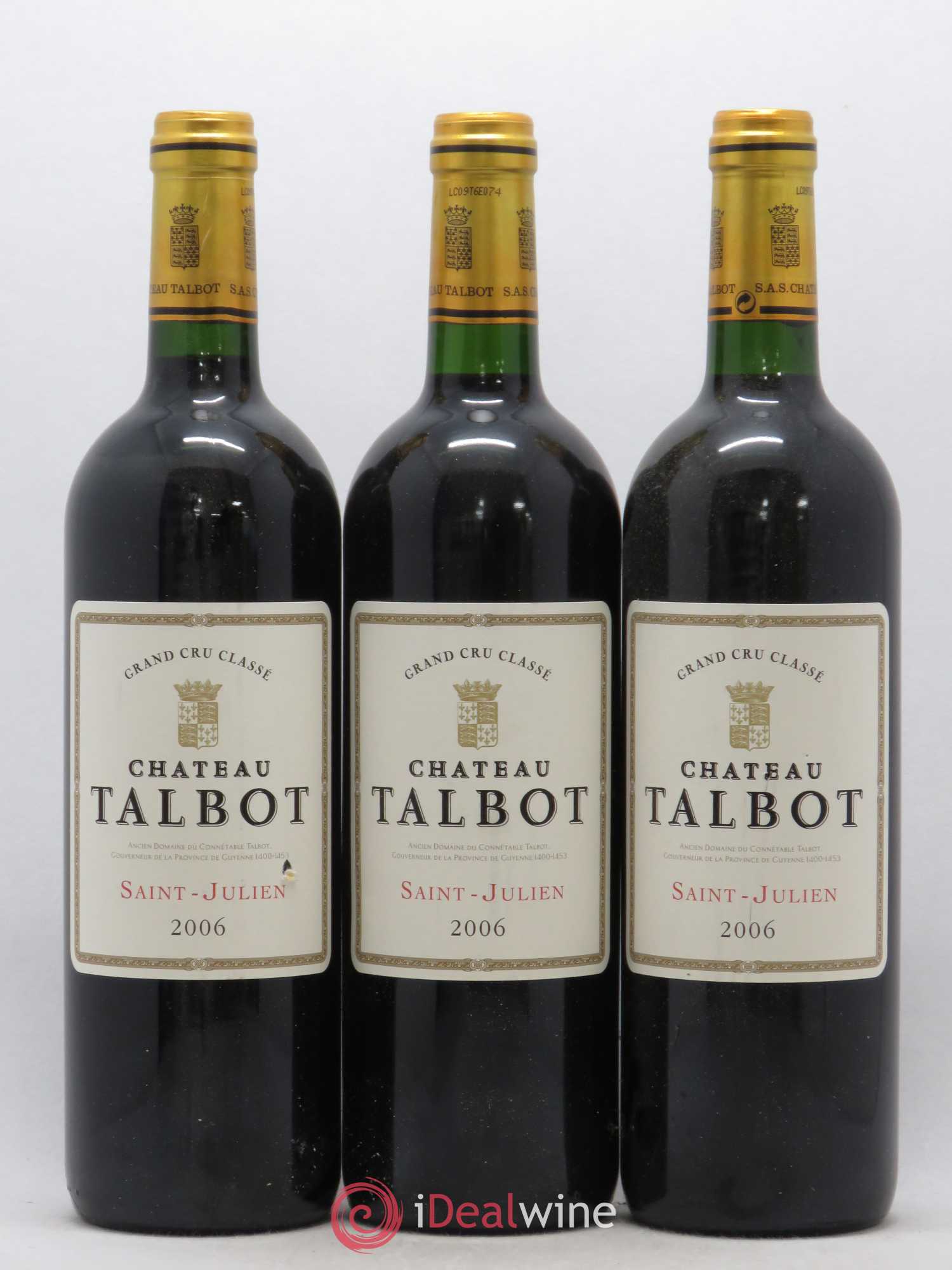 Château Talbot 4ème Grand Cru Classé 2006 - Lot de 6 bouteilles - 1