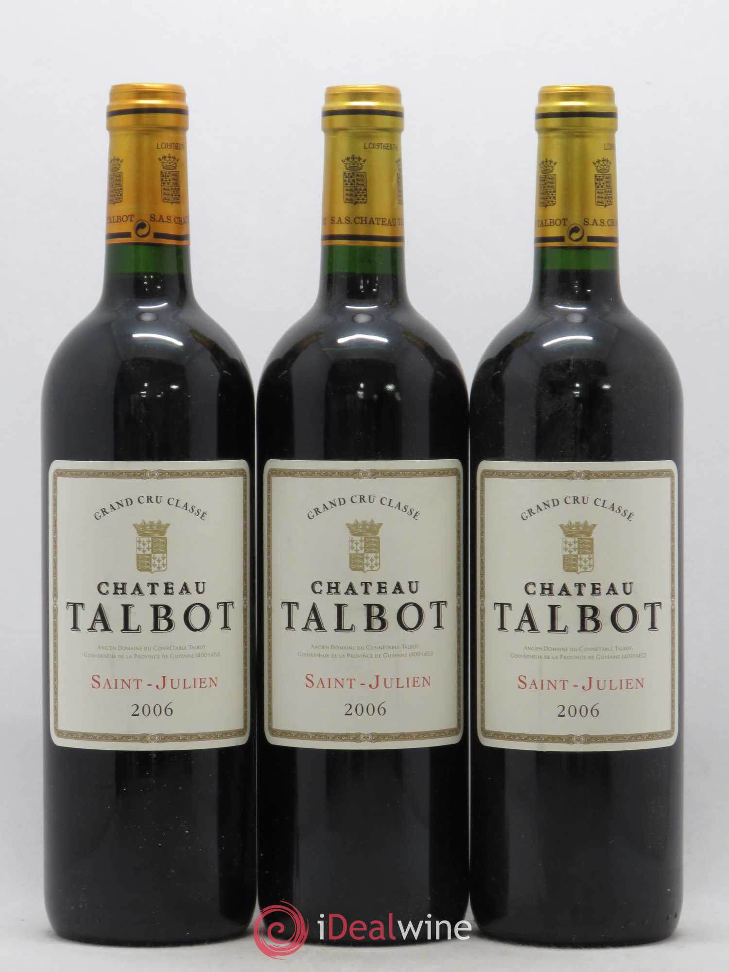 Château Talbot 4ème Grand Cru Classé 2006 - Lot de 6 bouteilles - 2