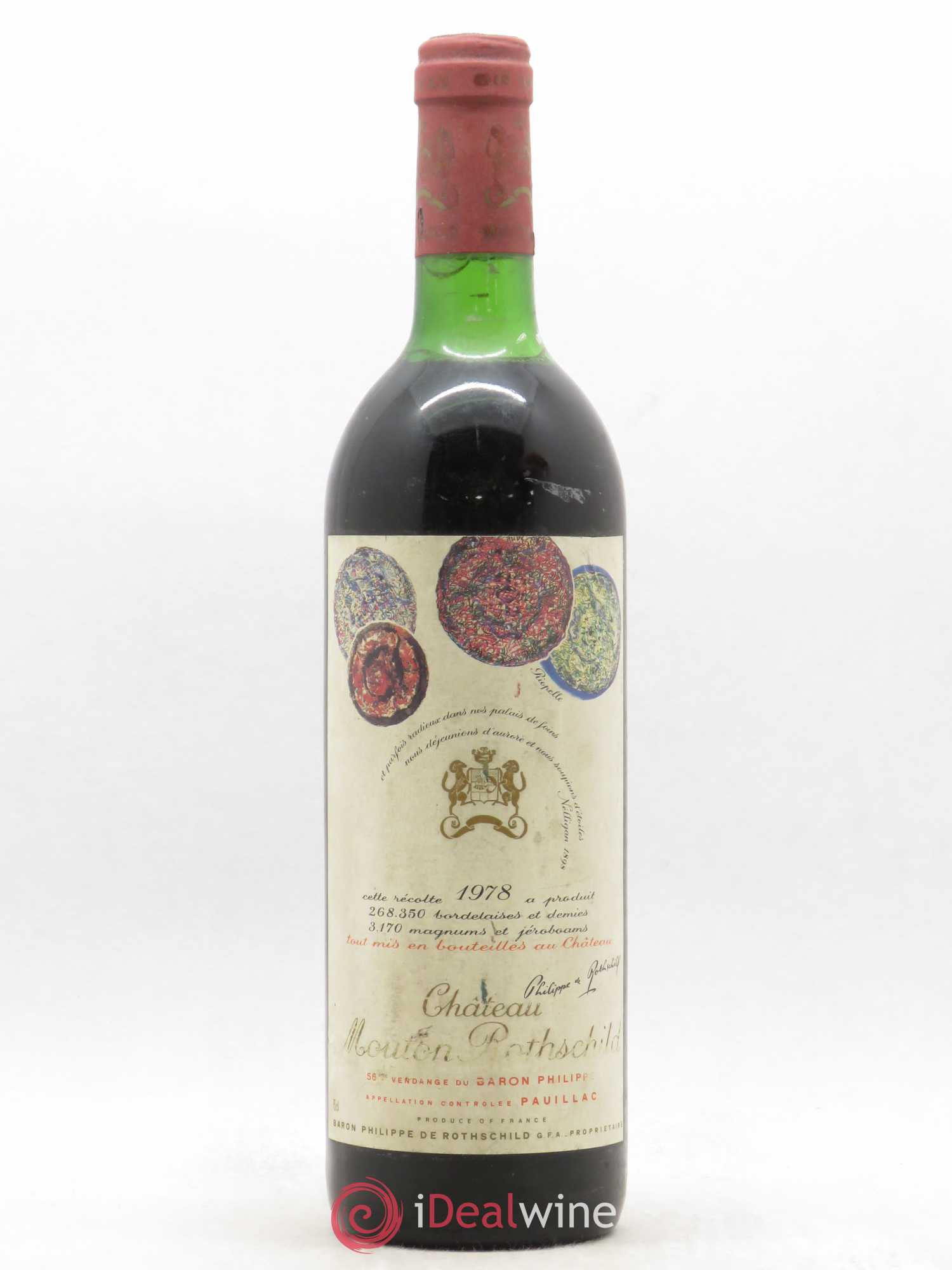 Château Mouton Rothschild 1er Grand Cru Classé 1978 - Lot de 1 bouteille - 0