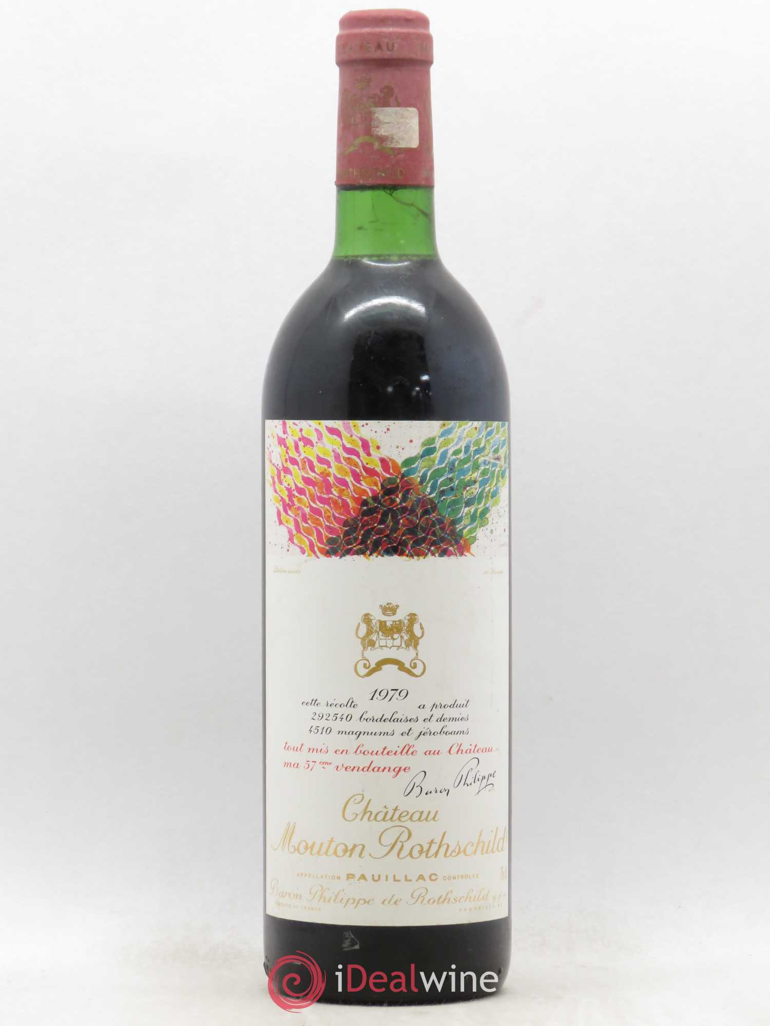 Château Mouton Rothschild 1er Grand Cru Classé 1979 - Lot de 1 bouteille - 0