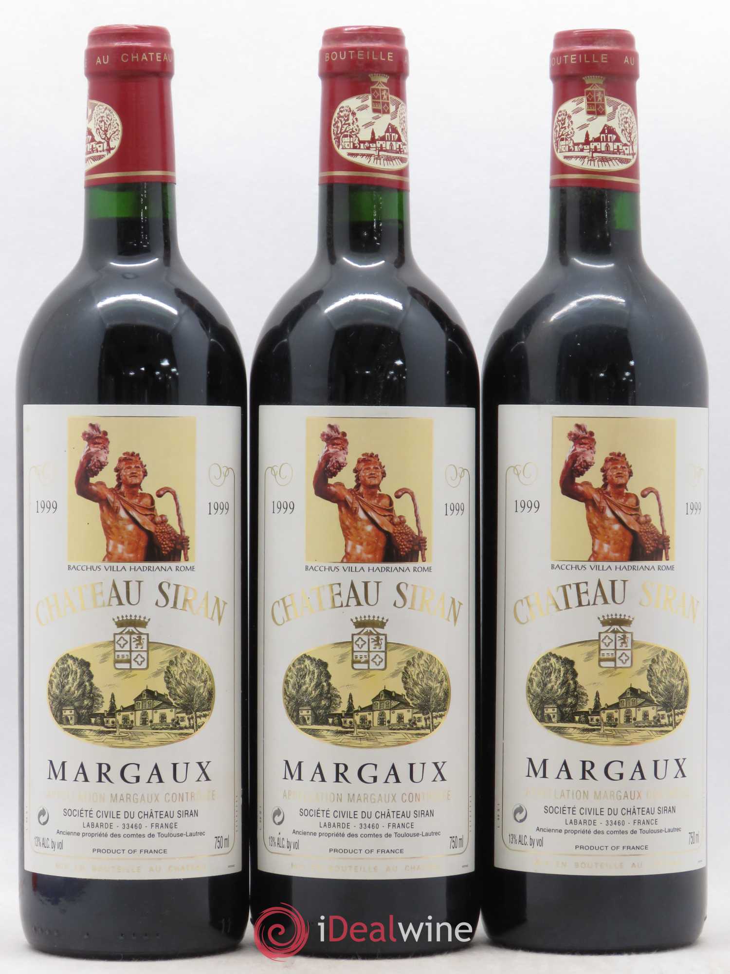 Château Siran 1999 - Lot de 3 bouteilles - 0