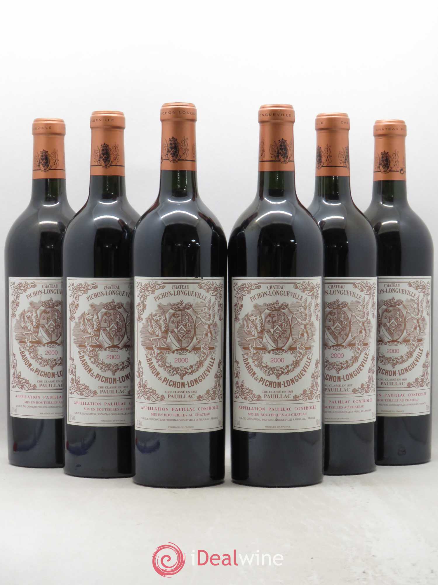 Pichon Longueville Baron 2ème Grand Cru Classé 2000 - Lot de 6 bouteilles - 0